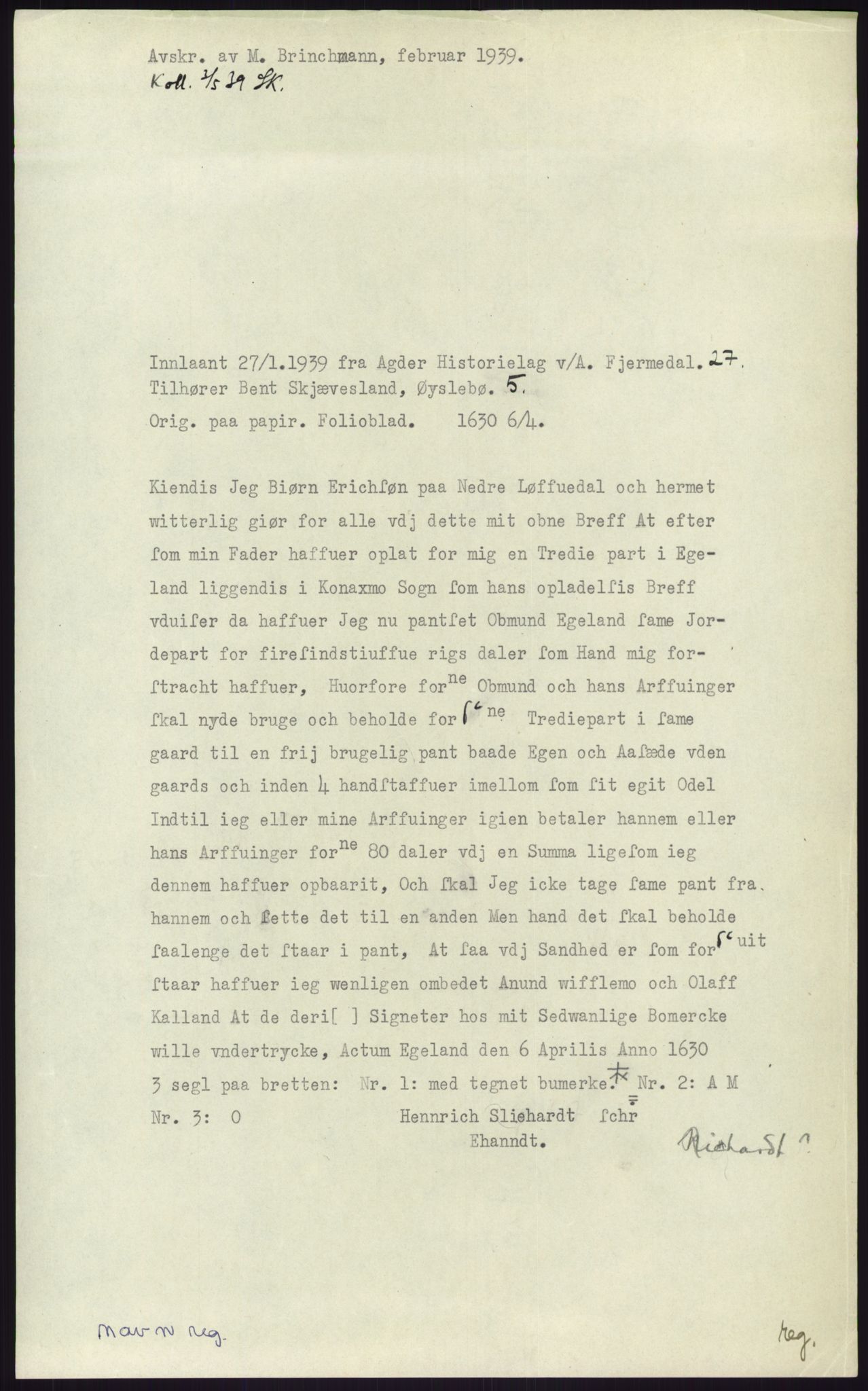 Samlinger til kildeutgivelse, Diplomavskriftsamlingen, RA/EA-4053/H/Ha, p. 2802