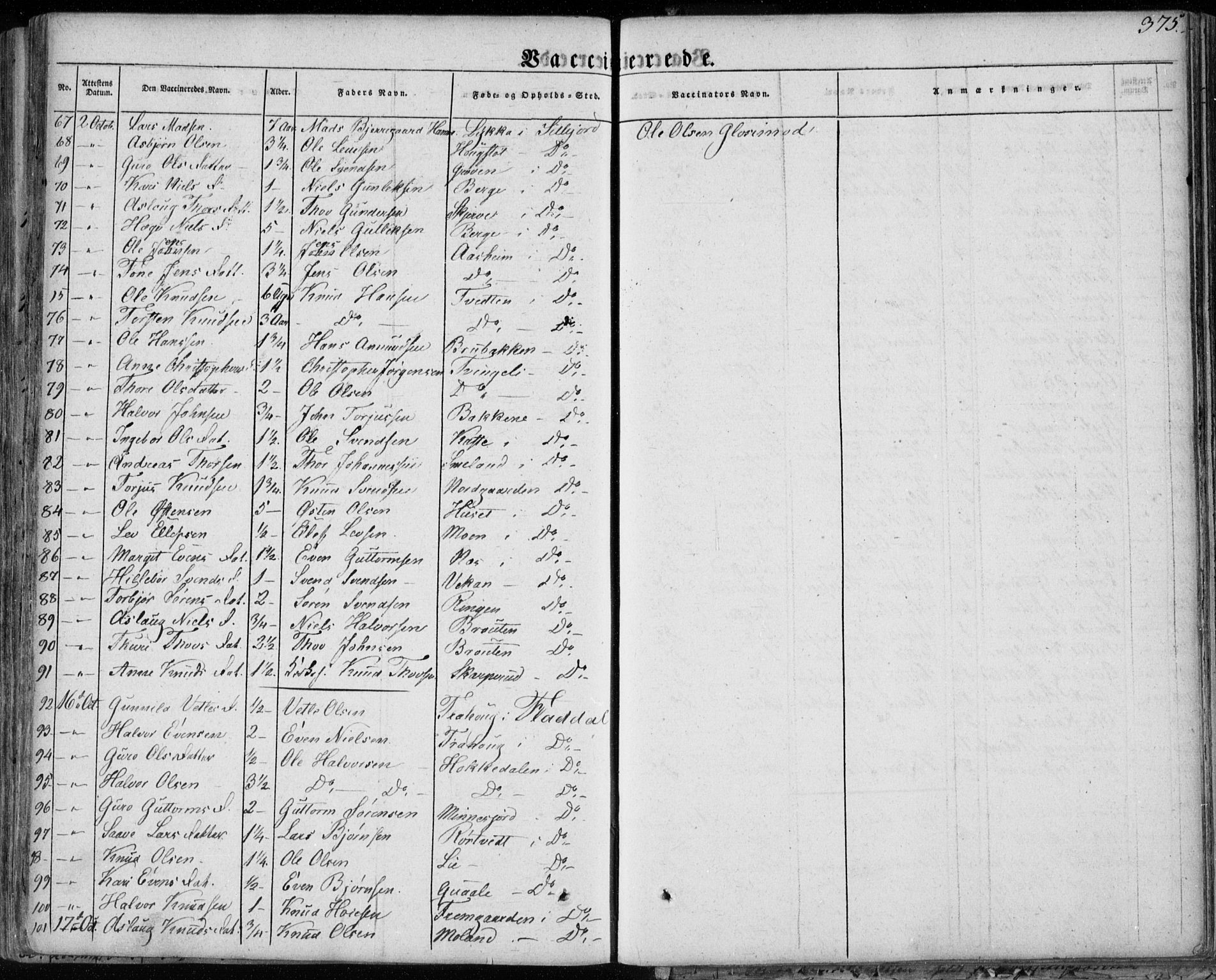 Seljord kirkebøker, AV/SAKO-A-20/F/Fa/L0011: Parish register (official) no. I 11, 1831-1849, p. 375