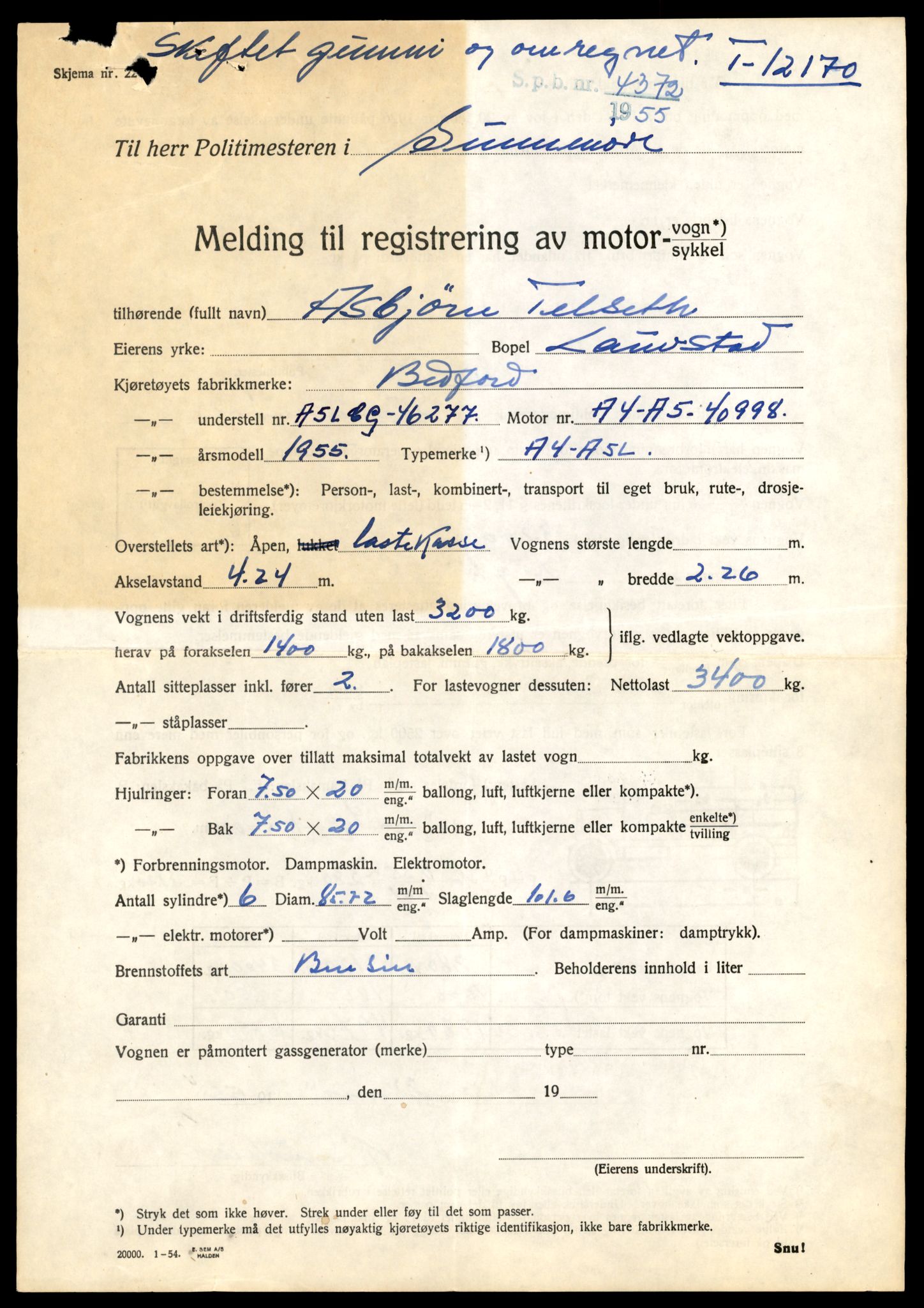 Møre og Romsdal vegkontor - Ålesund trafikkstasjon, SAT/A-4099/F/Fe/L0032: Registreringskort for kjøretøy T 11997 - T 12149, 1927-1998, p. 305