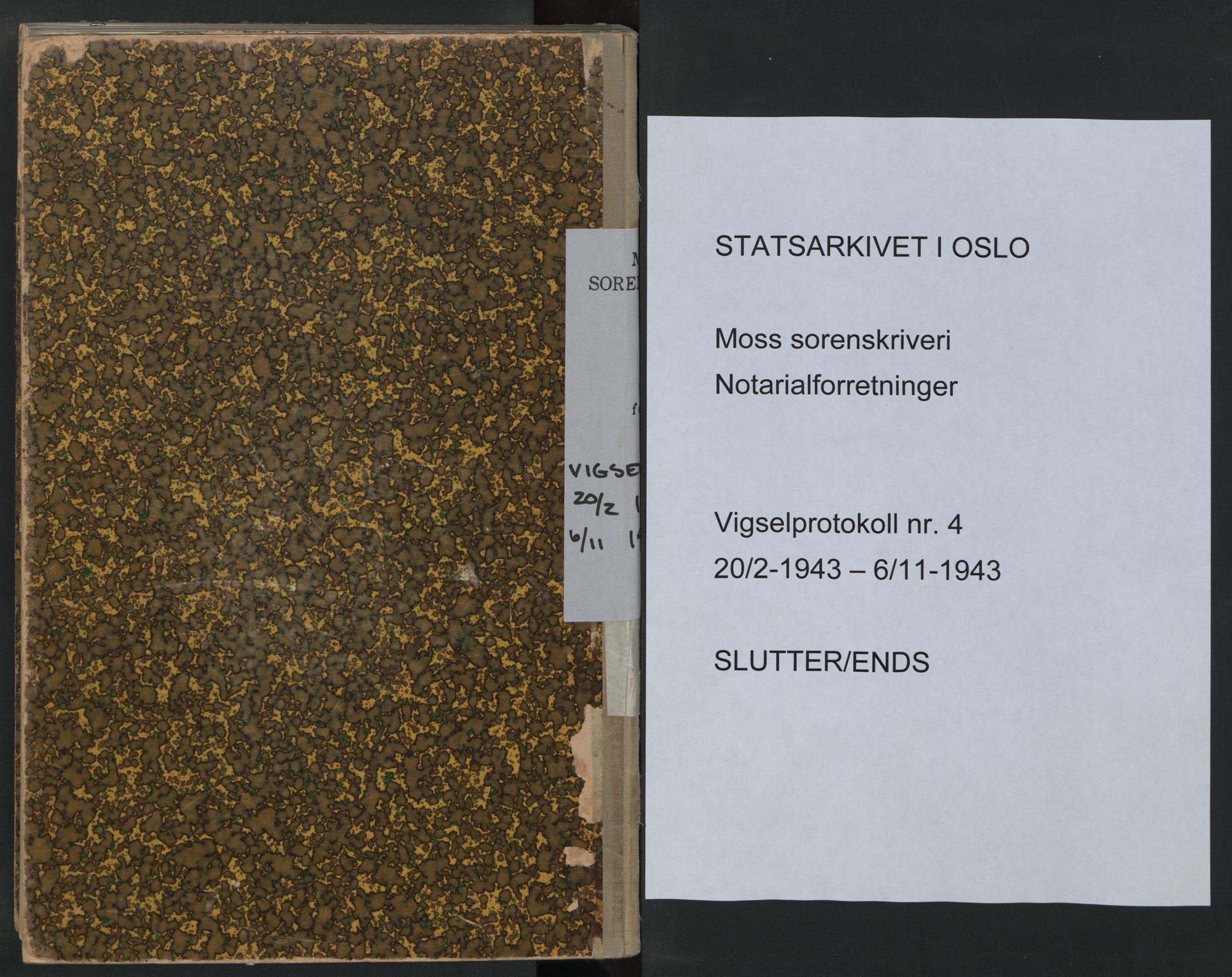 Moss sorenskriveri, SAO/A-10168, 1943