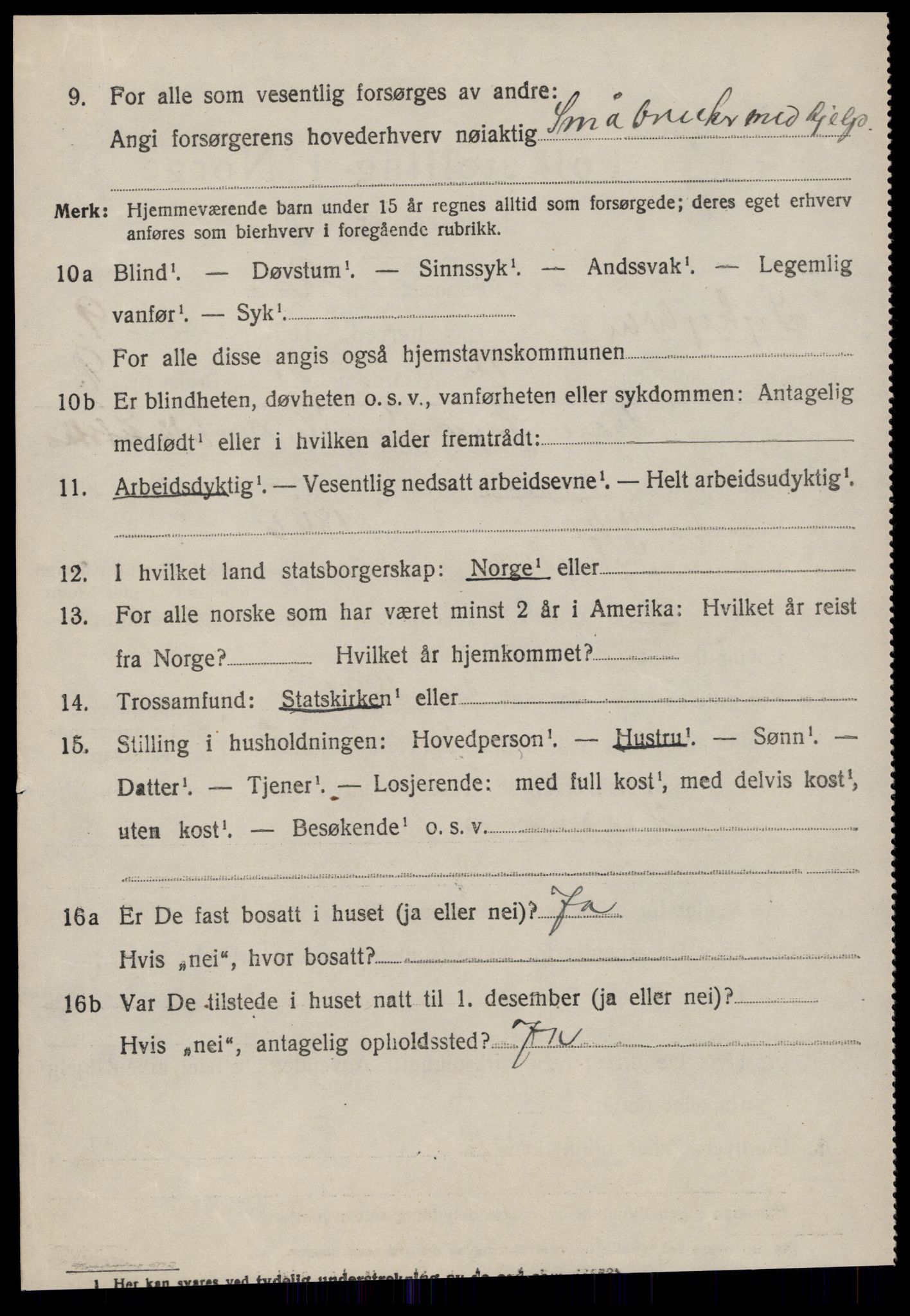 SAT, 1920 census for Sykkylven, 1920, p. 4960