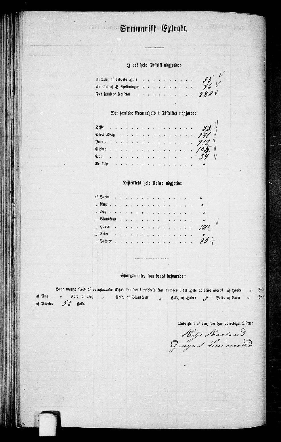 RA, 1865 census for Etne, 1865, p. 76