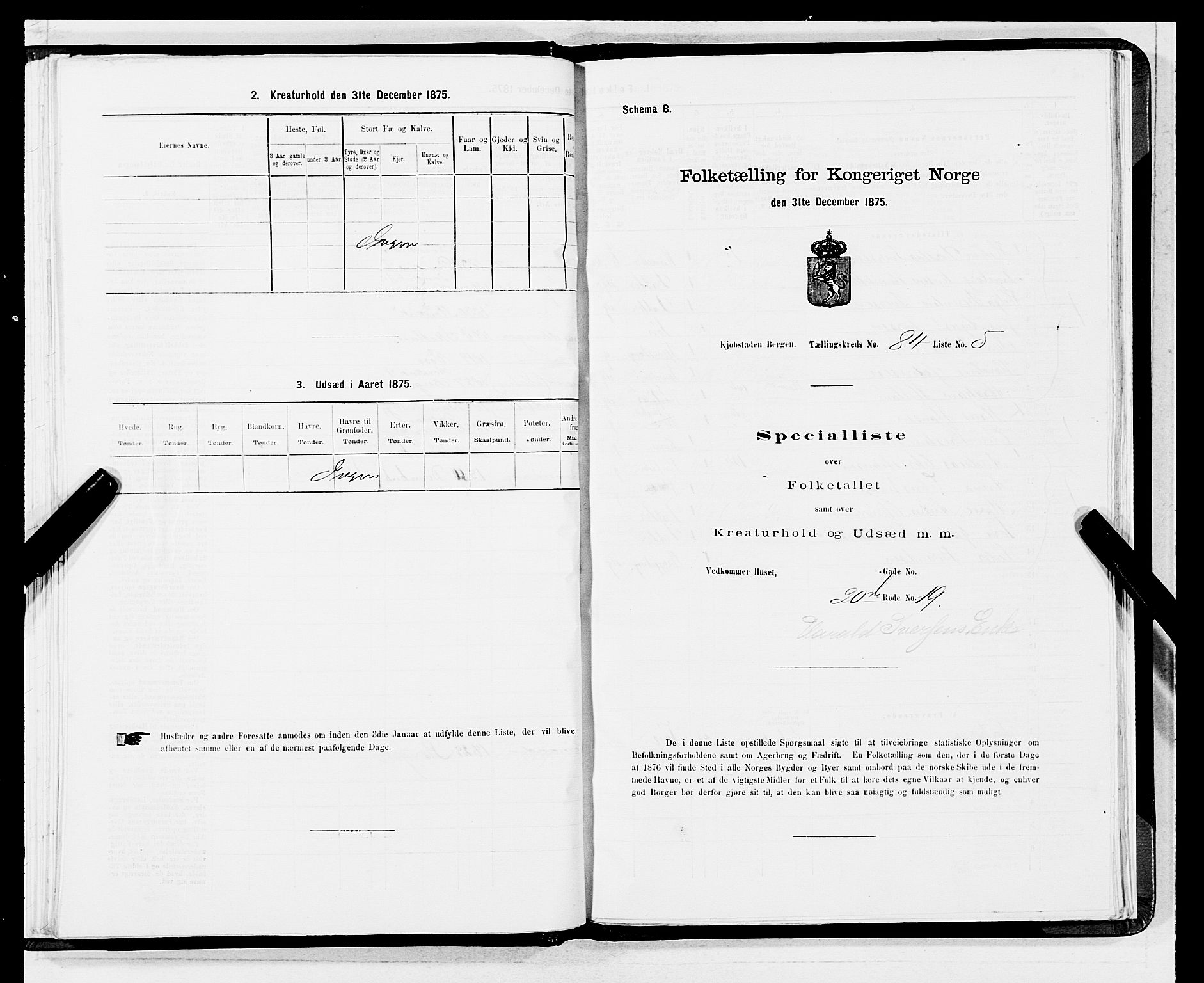 SAB, 1875 census for 1301 Bergen, 1875, p. 4511