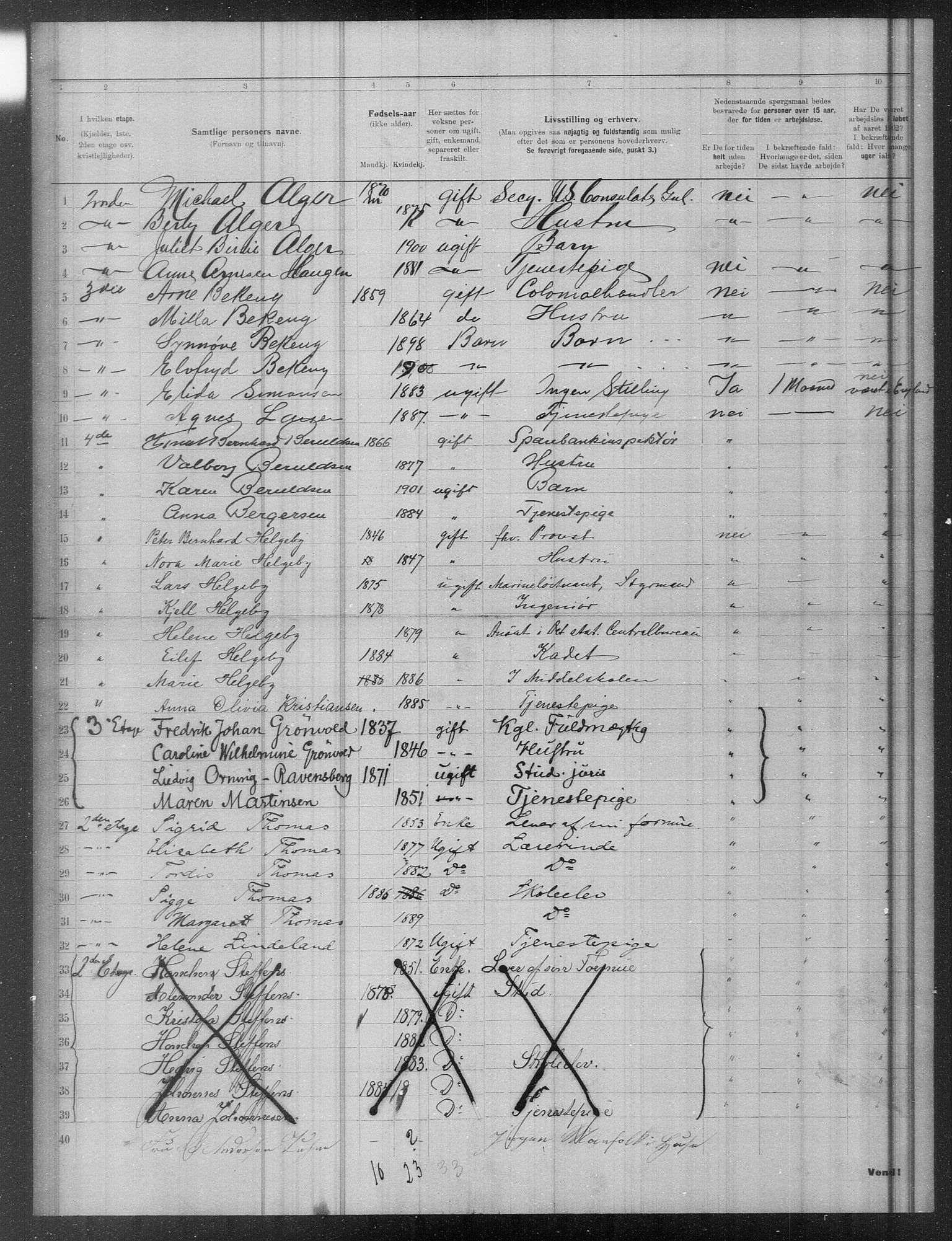 OBA, Municipal Census 1902 for Kristiania, 1902, p. 18614