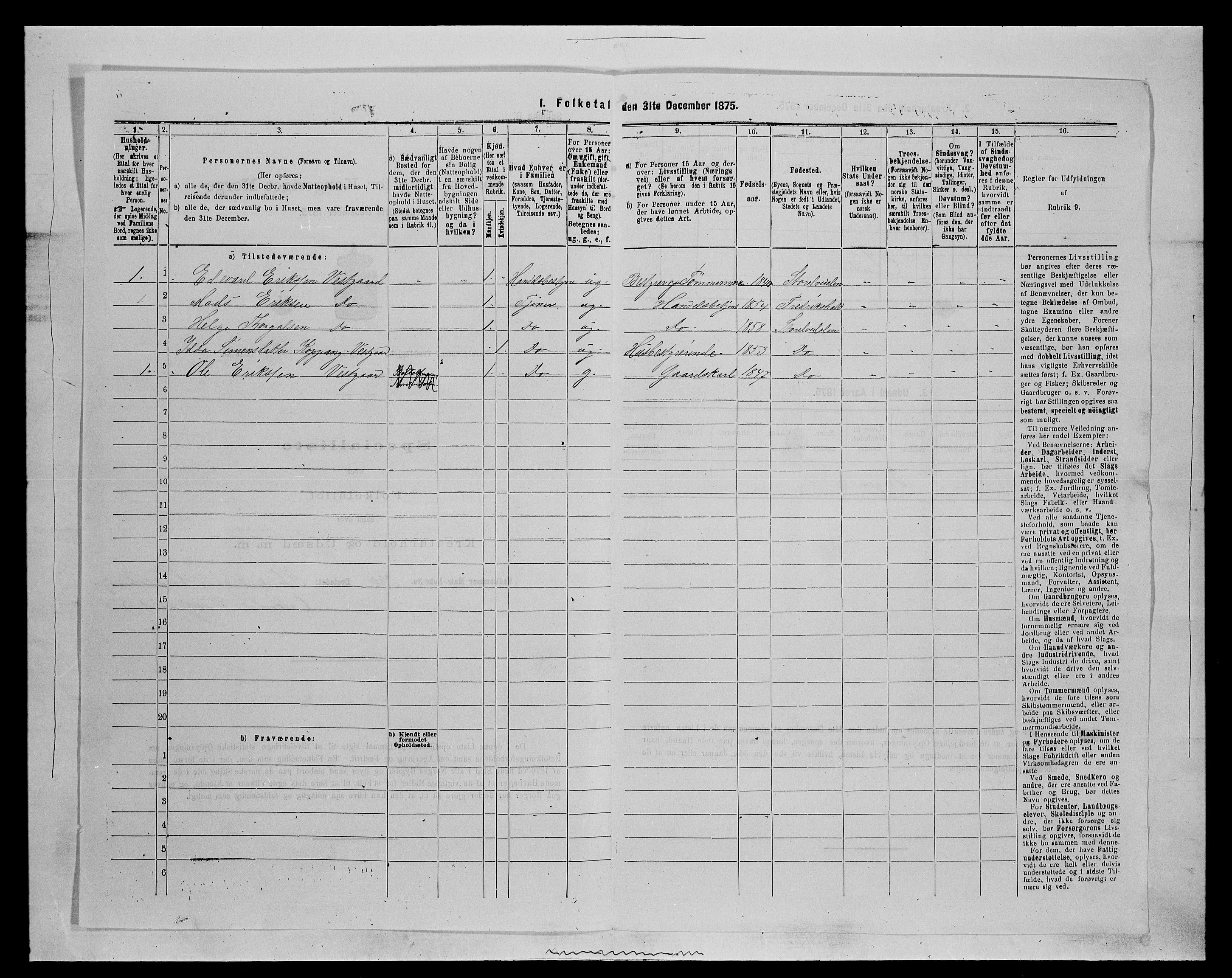 SAH, 1875 census for 0430P Stor-Elvdal, 1875, p. 536