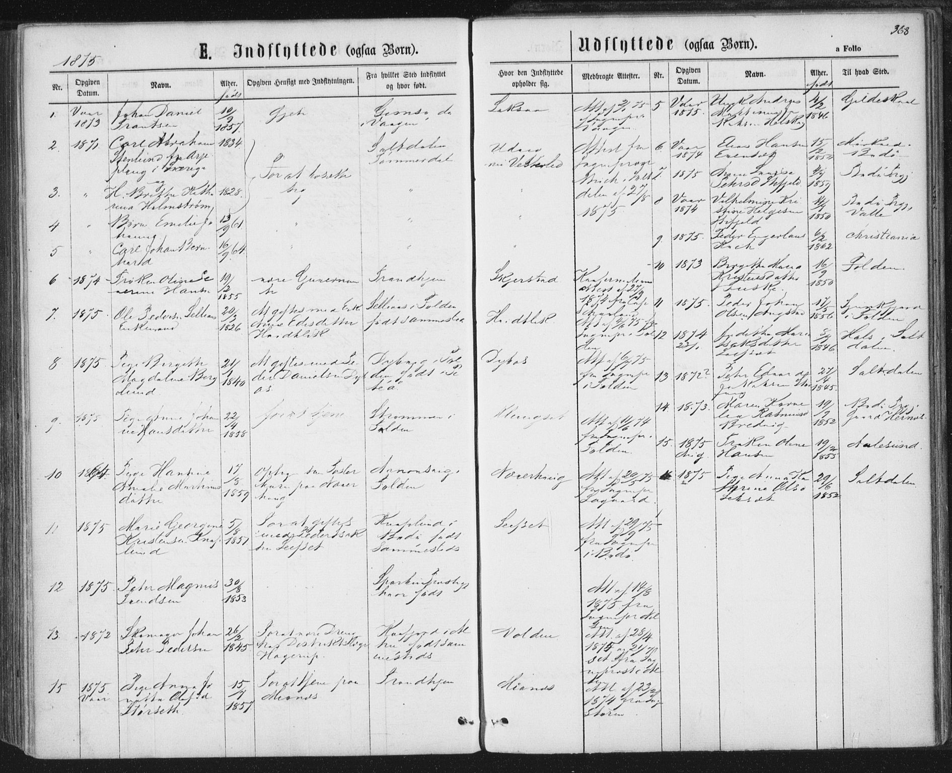 Ministerialprotokoller, klokkerbøker og fødselsregistre - Nordland, SAT/A-1459/852/L0739: Parish register (official) no. 852A09, 1866-1877, p. 368