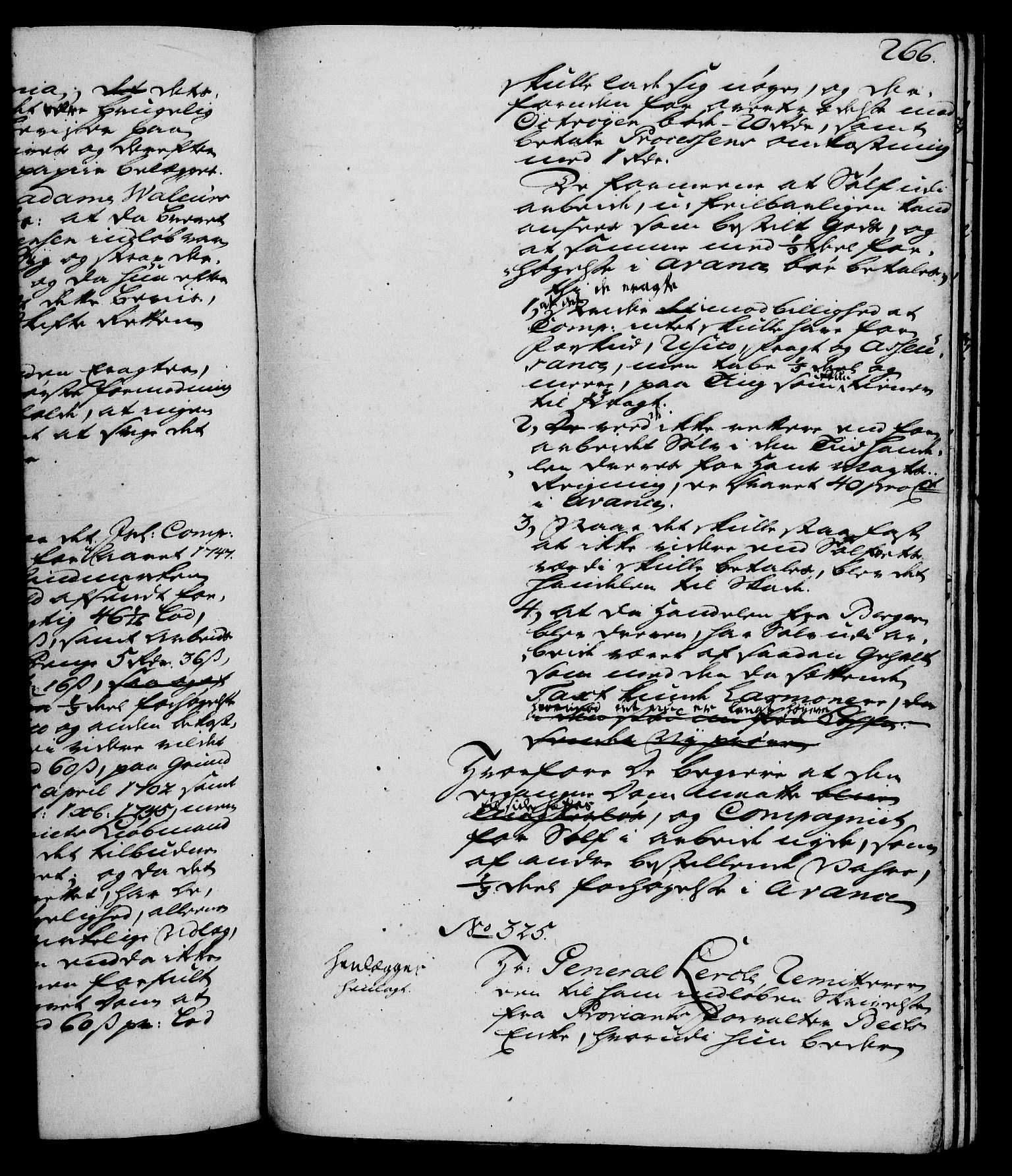Rentekammeret, Kammerkanselliet, RA/EA-3111/G/Gh/Gha/L0029: Norsk ekstraktmemorialprotokoll (merket RK 53.74), 1748-1749, p. 266