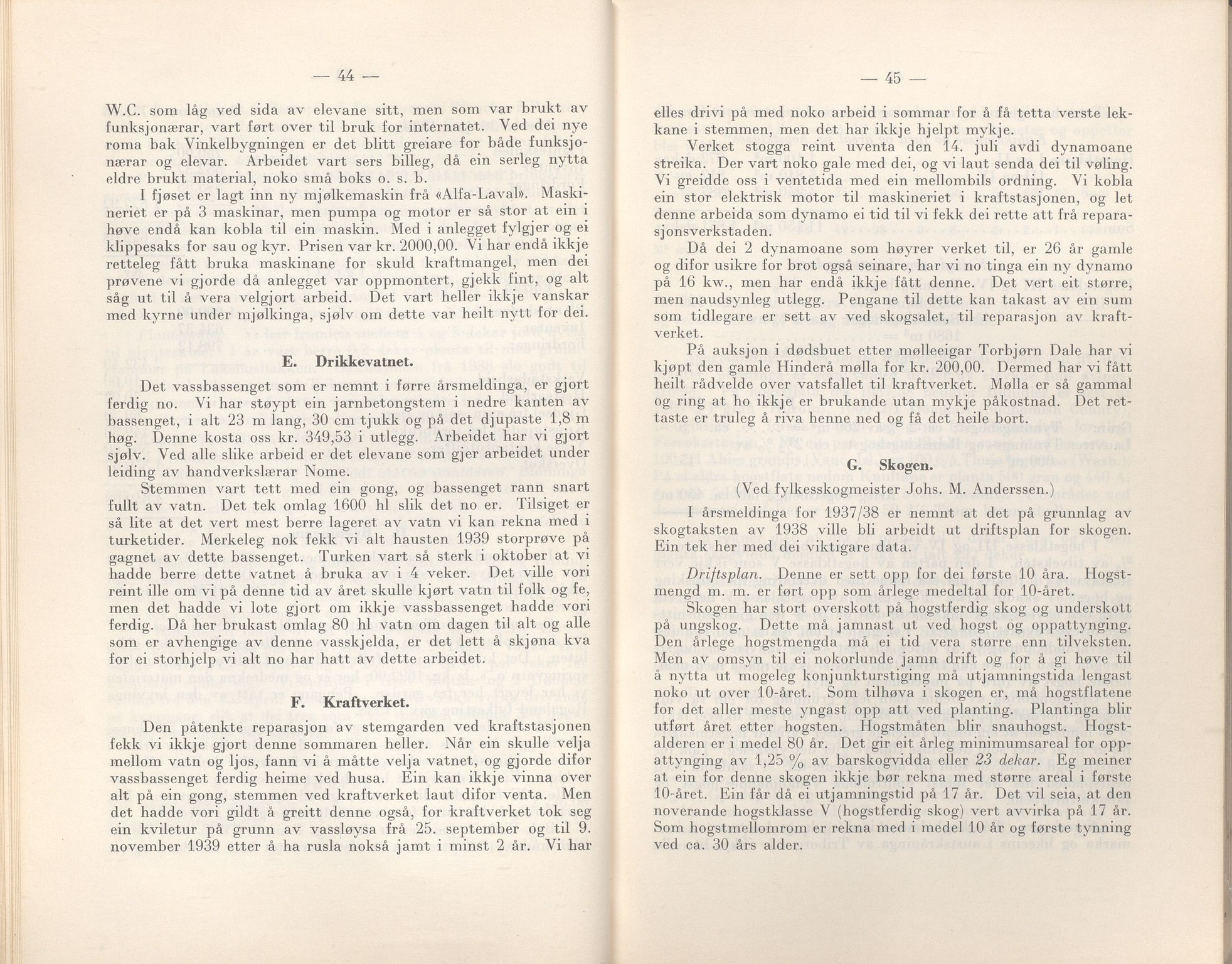 Rogaland fylkeskommune - Fylkesrådmannen , IKAR/A-900/A/Aa/Aaa/L0059: Møtebok , 1940, p. 44-45