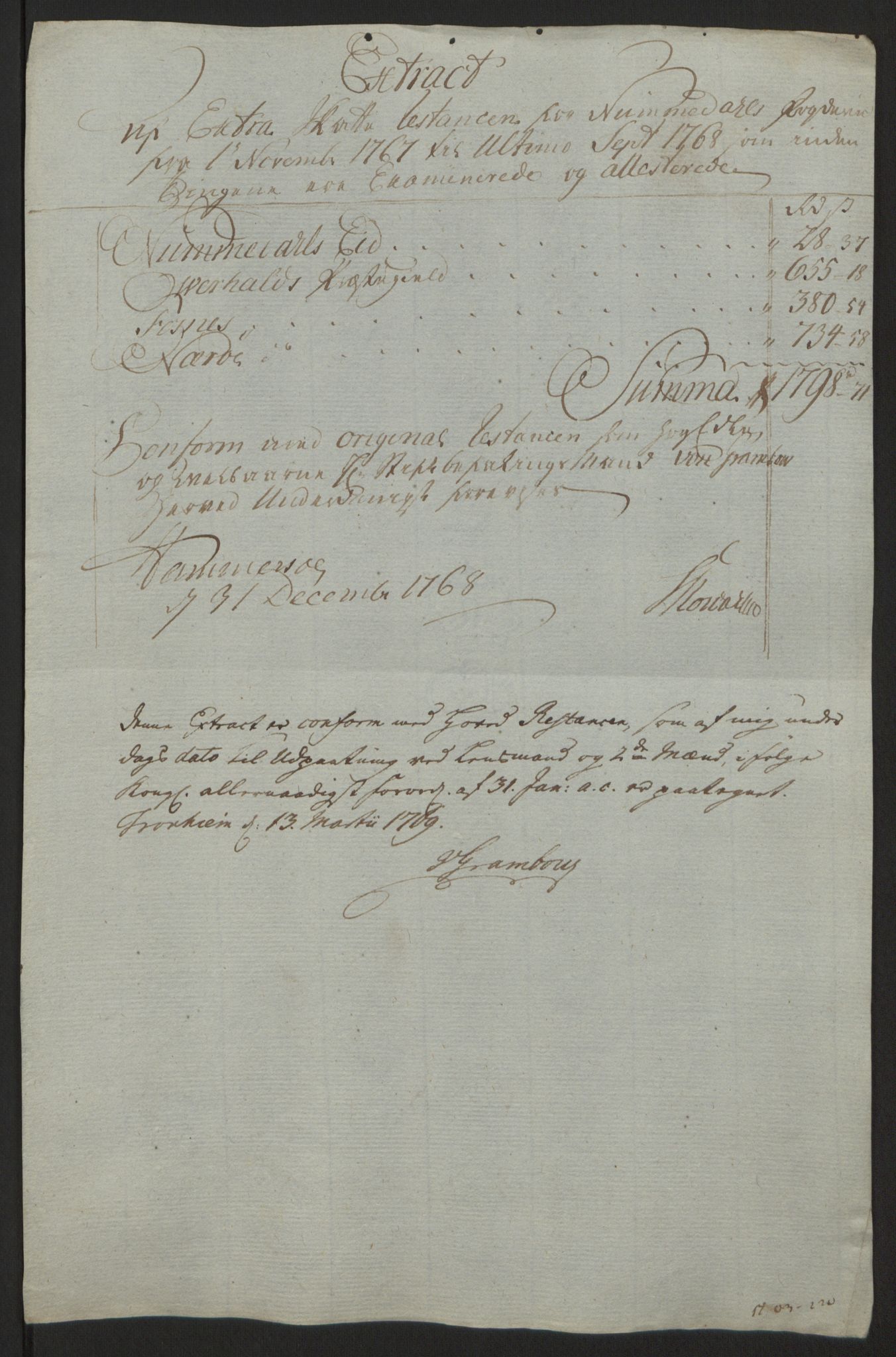 Rentekammeret inntil 1814, Reviderte regnskaper, Fogderegnskap, RA/EA-4092/R64/L4502: Ekstraskatten Namdal, 1762-1772, p. 285