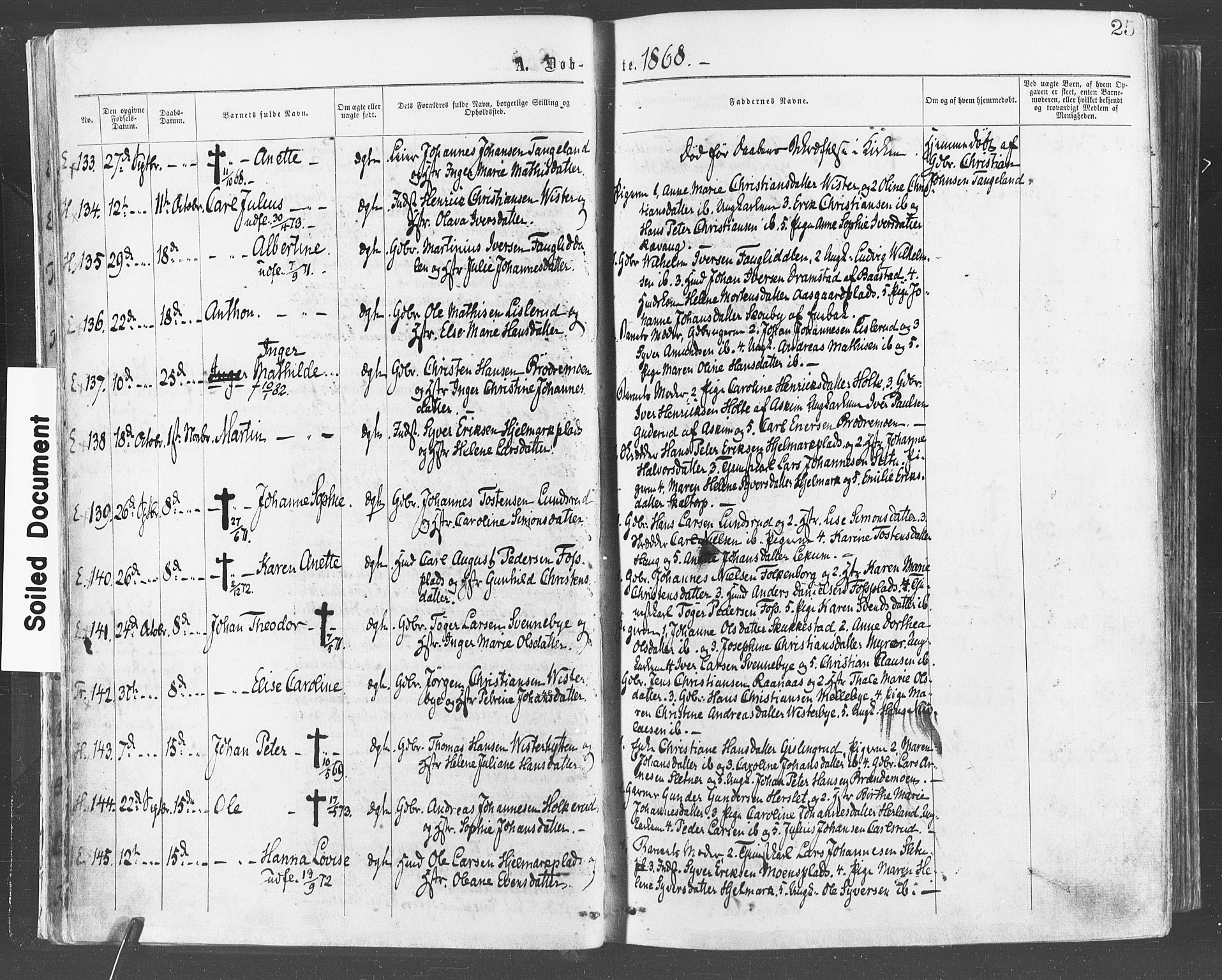 Eidsberg prestekontor Kirkebøker, AV/SAO-A-10905/F/Fa/L0011: Parish register (official) no. I 11, 1867-1878, p. 25