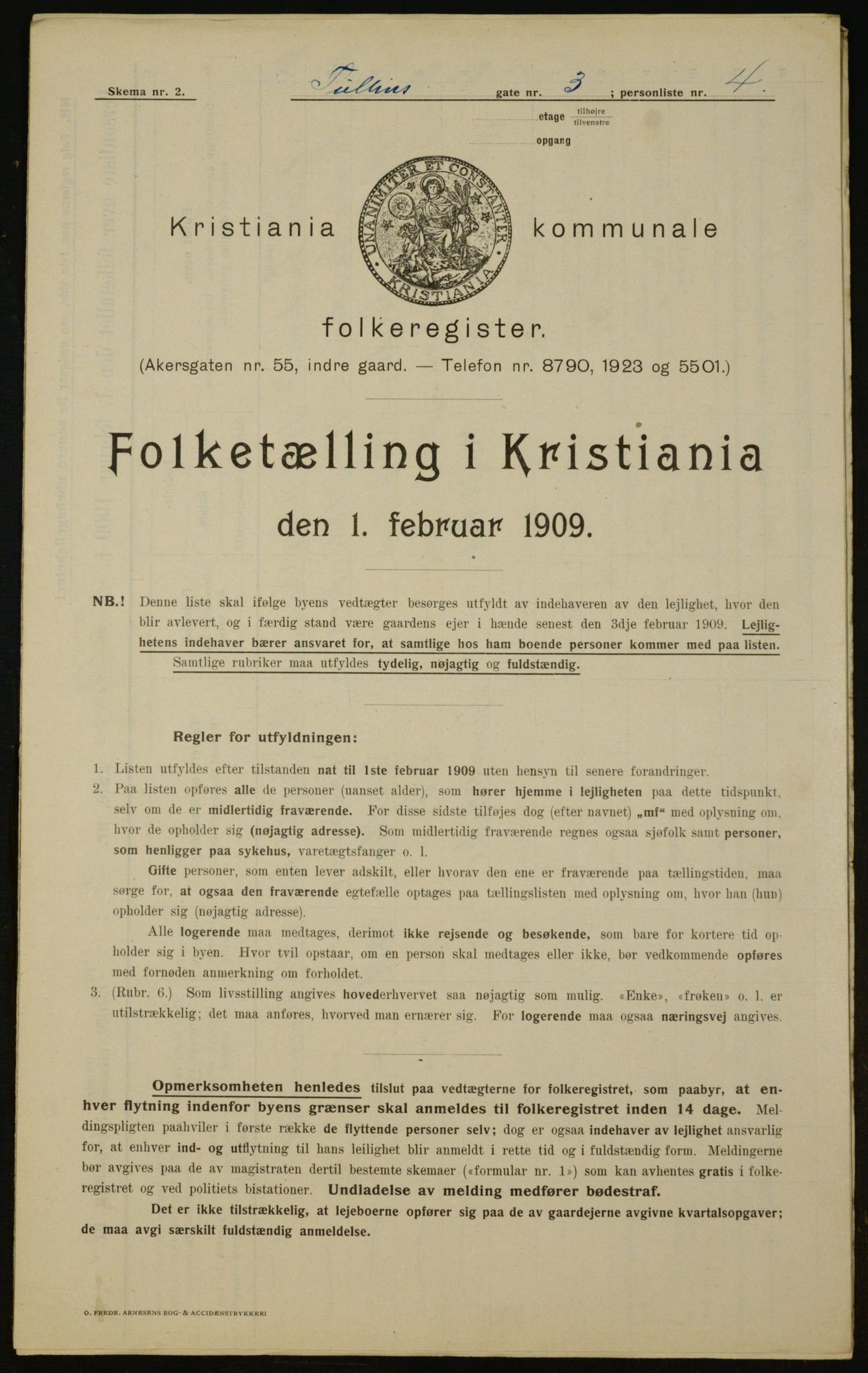 OBA, Municipal Census 1909 for Kristiania, 1909, p. 106402