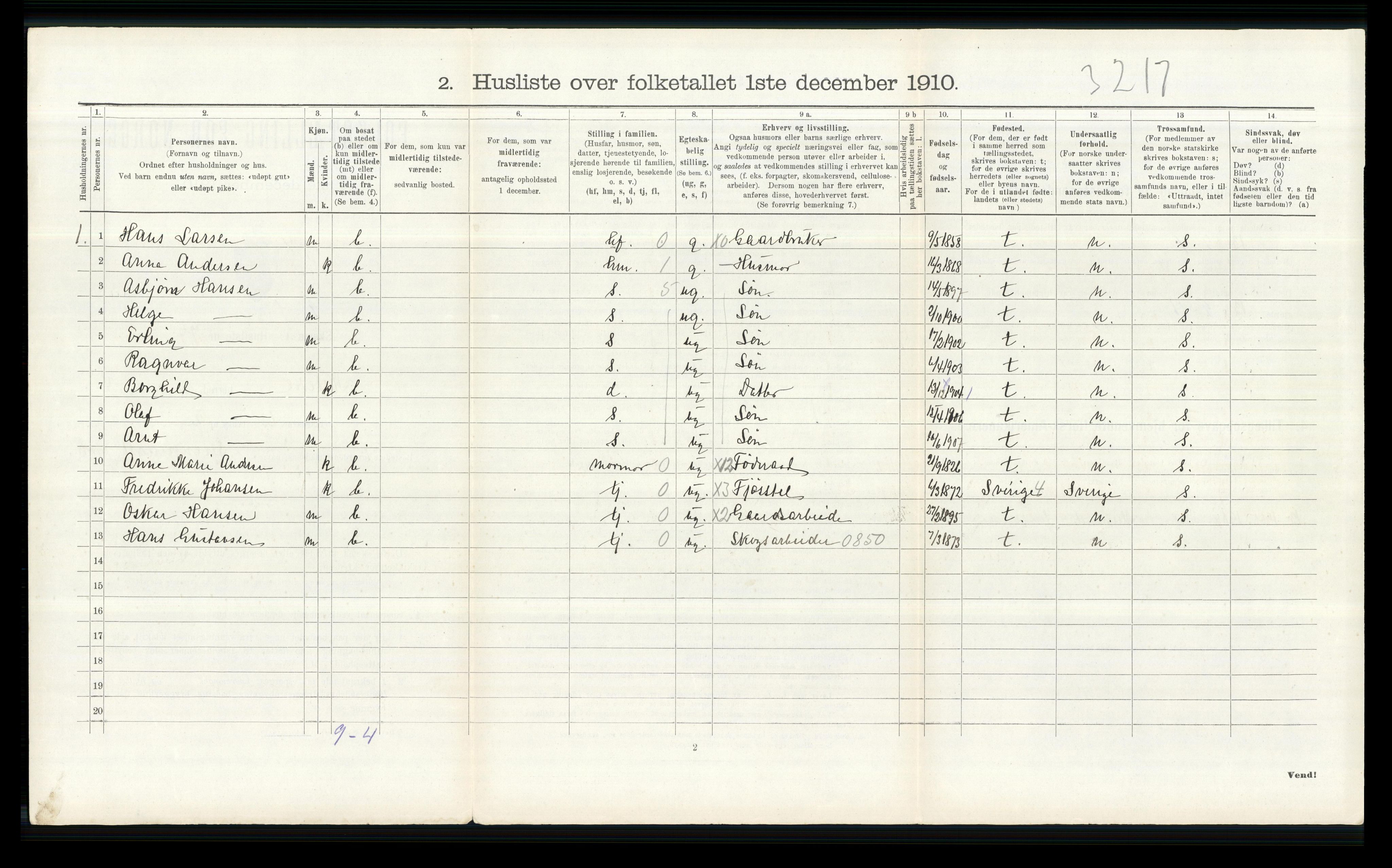 RA, 1910 census for Nittedal, 1910, p. 772