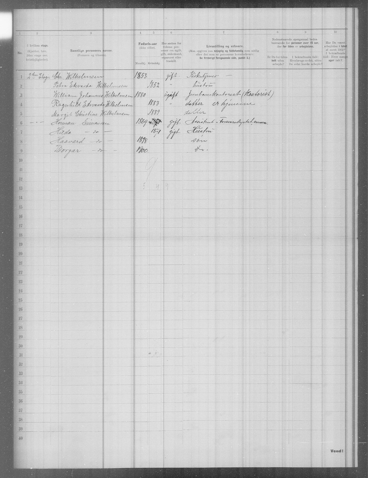 OBA, Municipal Census 1902 for Kristiania, 1902, p. 6539