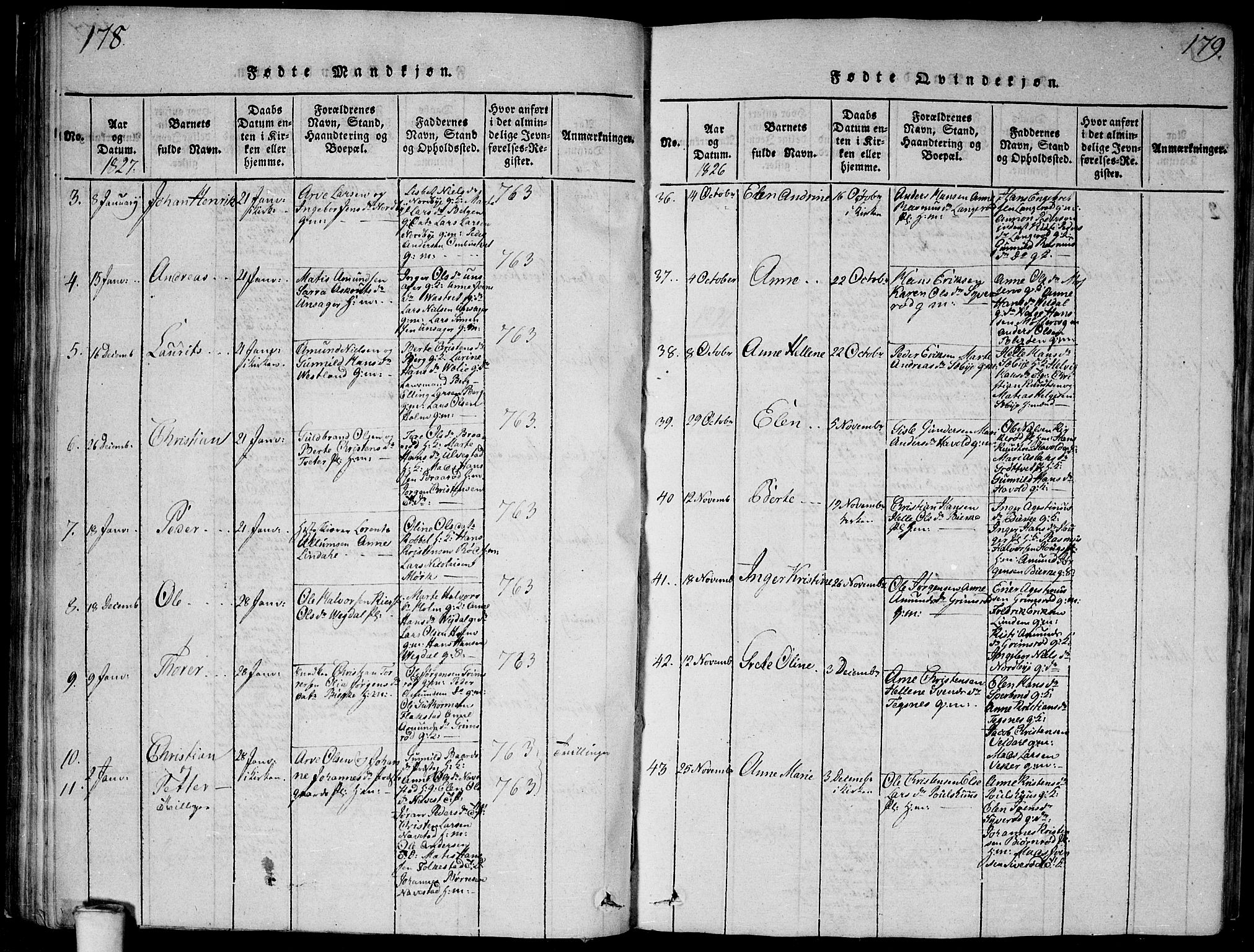 Våler prestekontor Kirkebøker, SAO/A-11083/G/Ga/L0001: Parish register (copy) no. I 1, 1815-1839, p. 178-179