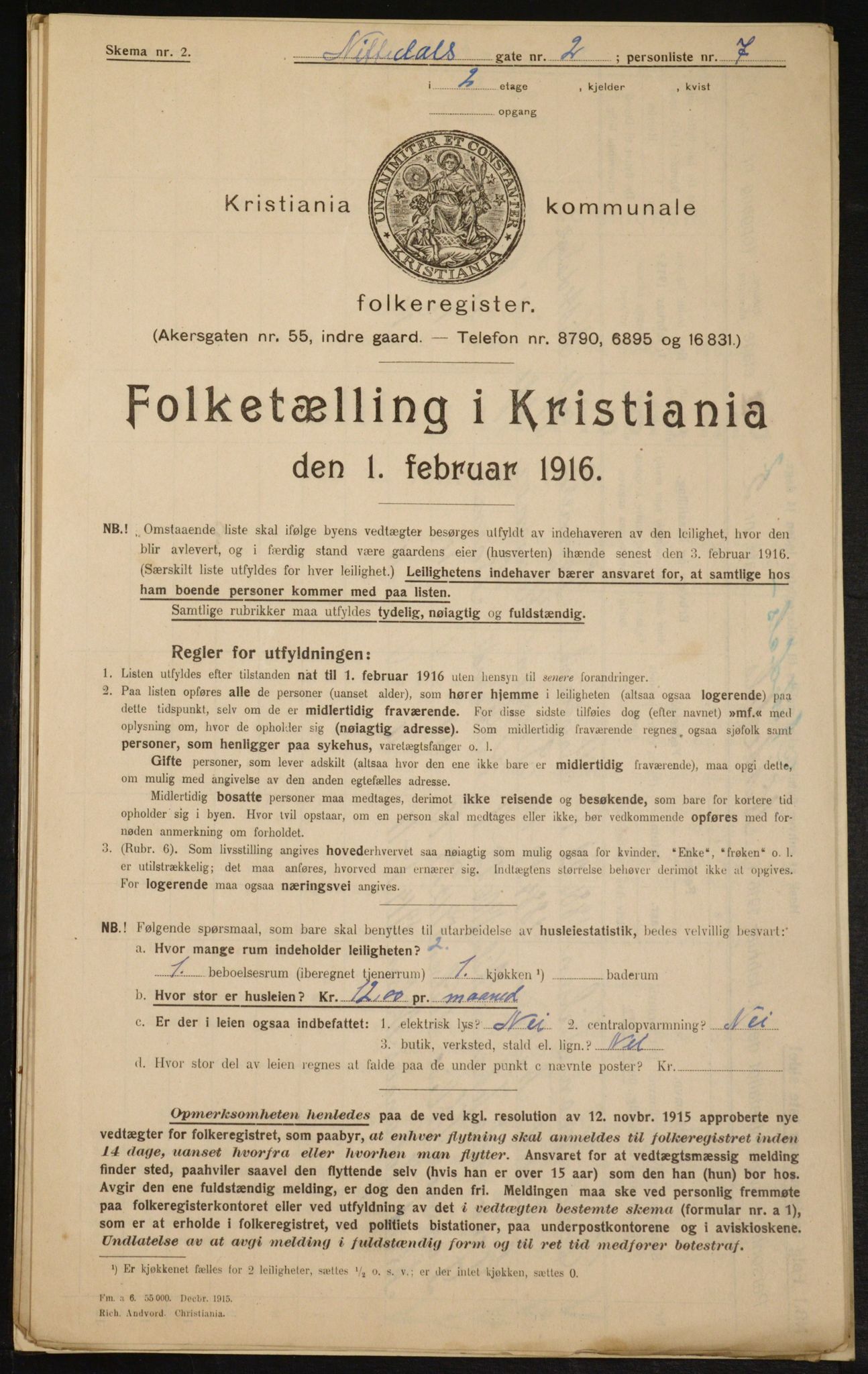 OBA, Municipal Census 1916 for Kristiania, 1916, p. 72988