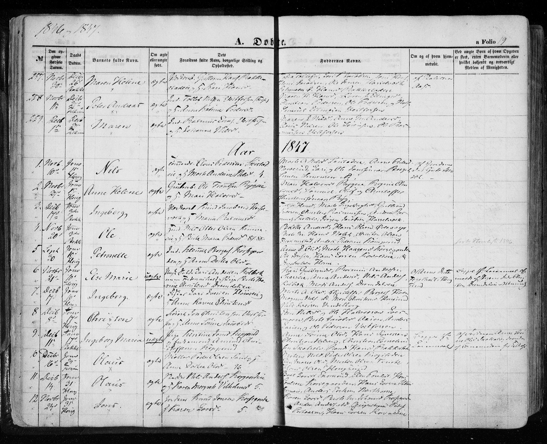 Eiker kirkebøker, SAKO/A-4/F/Fa/L0014: Parish register (official) no. I 14, 1846-1854, p. 19