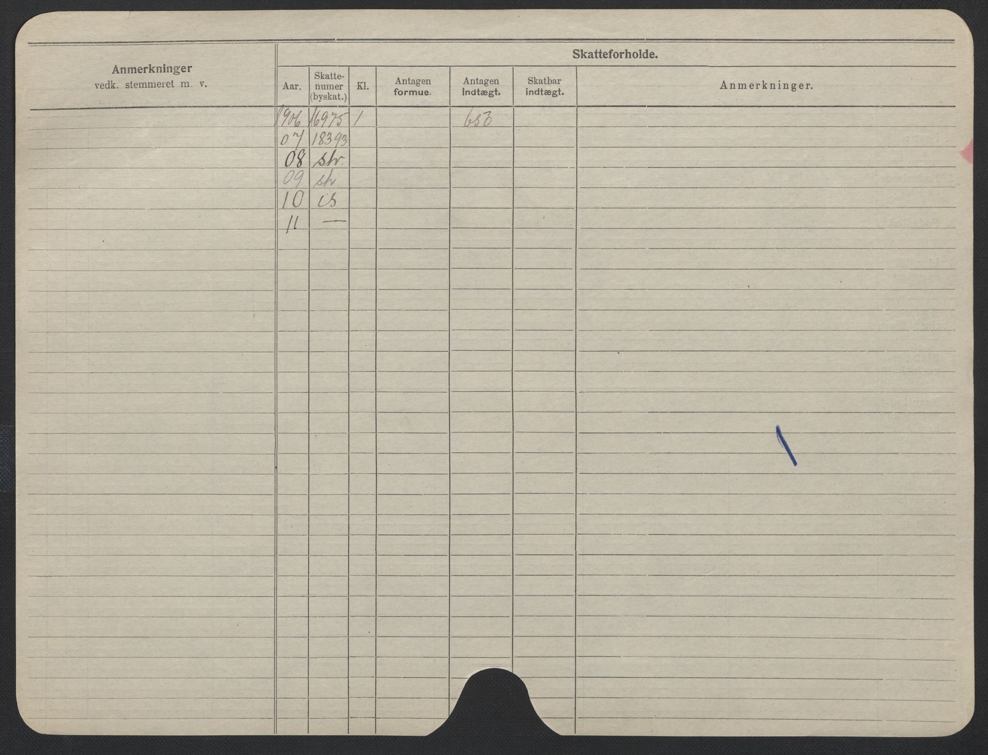 Oslo folkeregister, Registerkort, AV/SAO-A-11715/F/Fa/Fac/L0013: Kvinner, 1906-1914, p. 1075b