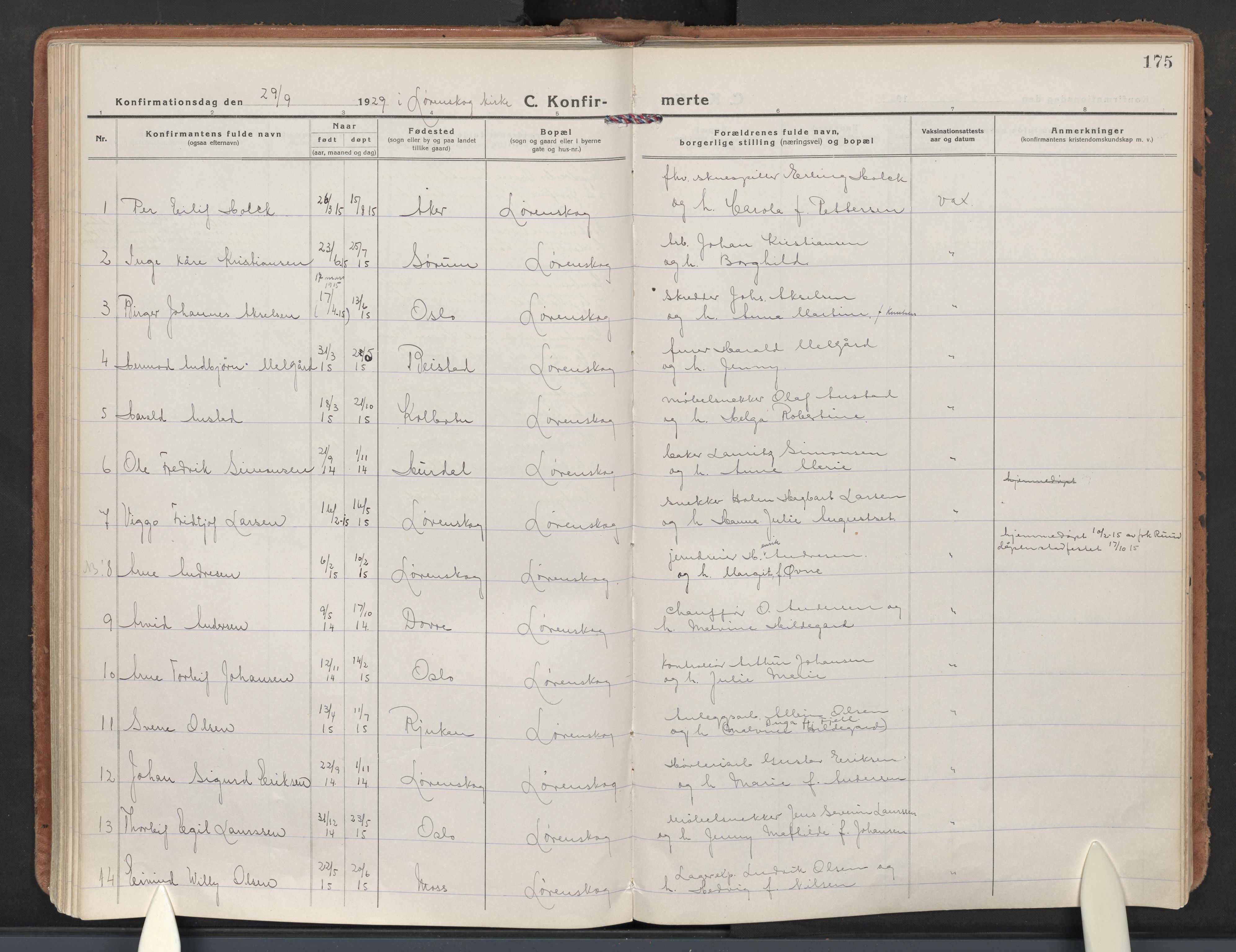 Skedsmo prestekontor Kirkebøker, AV/SAO-A-10033a/F/Fb/L0003: Parish register (official) no. II 3, 1921-1936, p. 175
