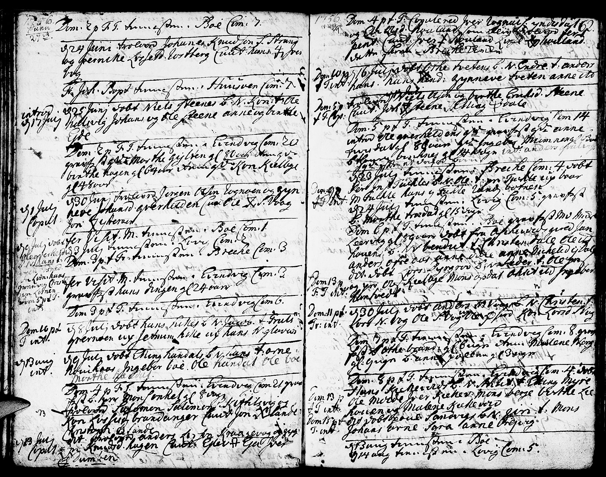 Gulen sokneprestembete, SAB/A-80201/H/Haa/Haaa/L0012: Parish register (official) no. A 12, 1749-1776, p. 62