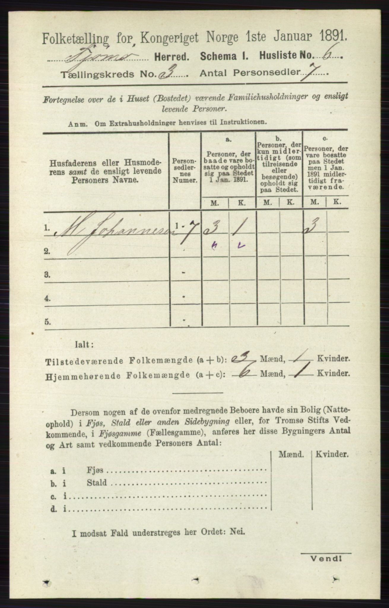 RA, 1891 census for 0723 Tjøme, 1891, p. 809