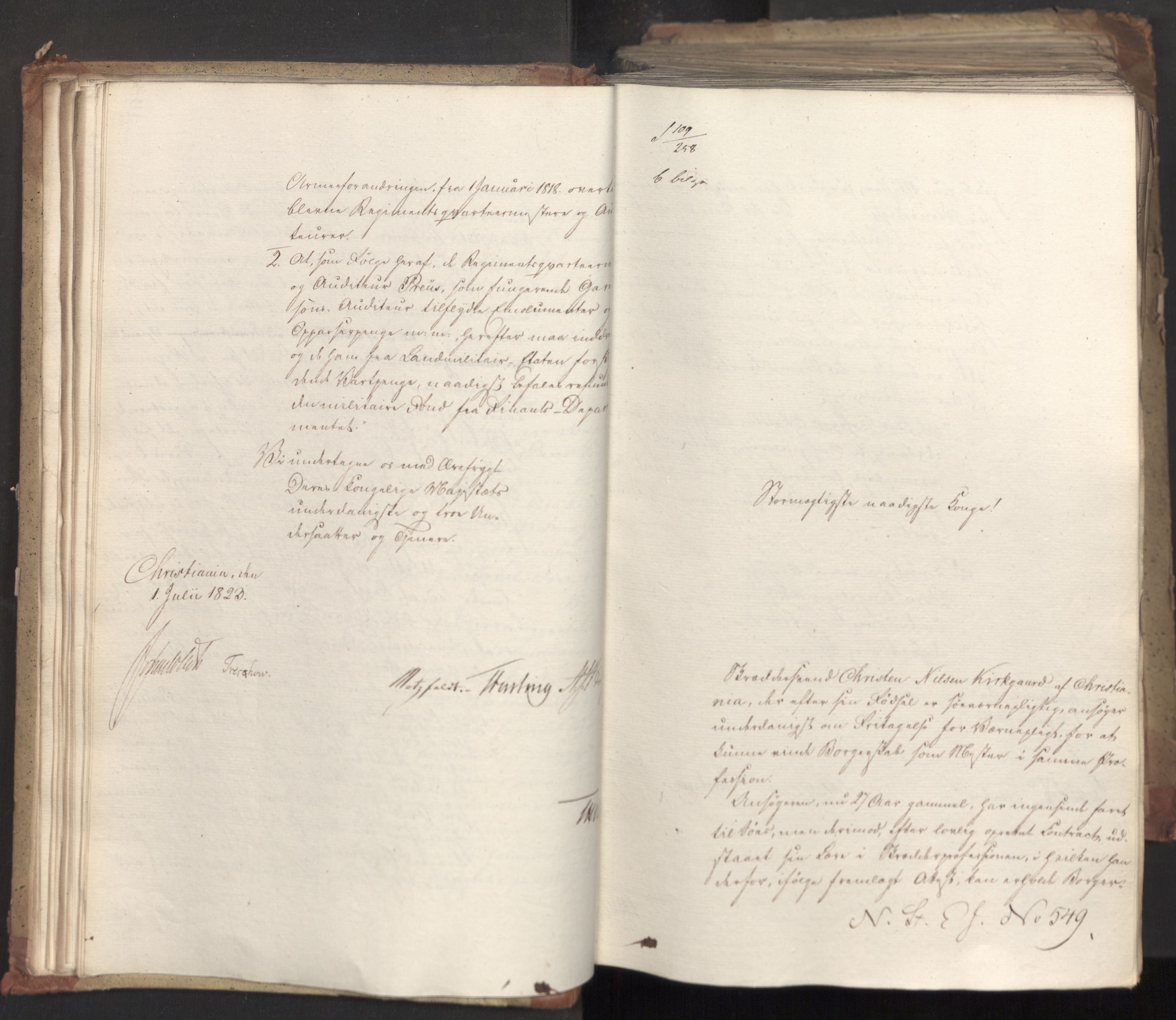 Statsrådsavdelingen i Stockholm, AV/RA-S-1003/D/Da/L0035: Regjeringsinnstillinger nr. 541-840, 1823, p. 24