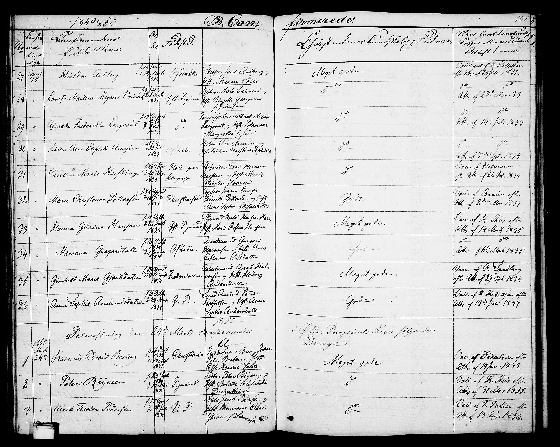 Porsgrunn kirkebøker , SAKO/A-104/G/Gb/L0003: Parish register (copy) no. II 3, 1841-1852, p. 101