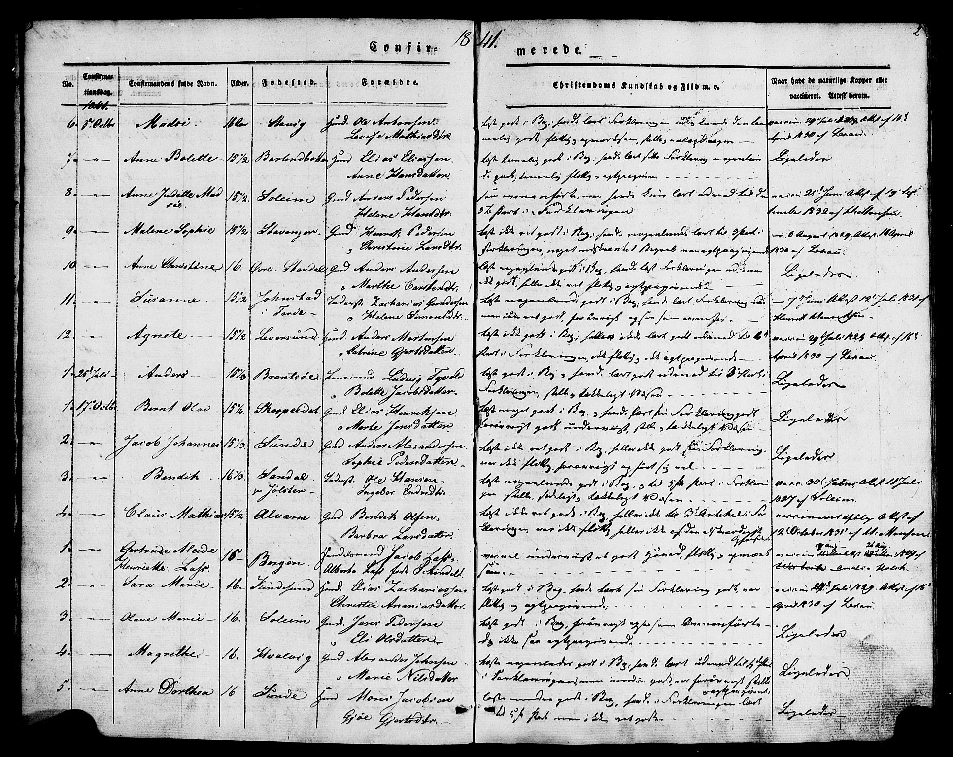 Kinn sokneprestembete, SAB/A-80801/H/Haa/Haaa/L0007: Parish register (official) no. A 7, 1841-1858, p. 2