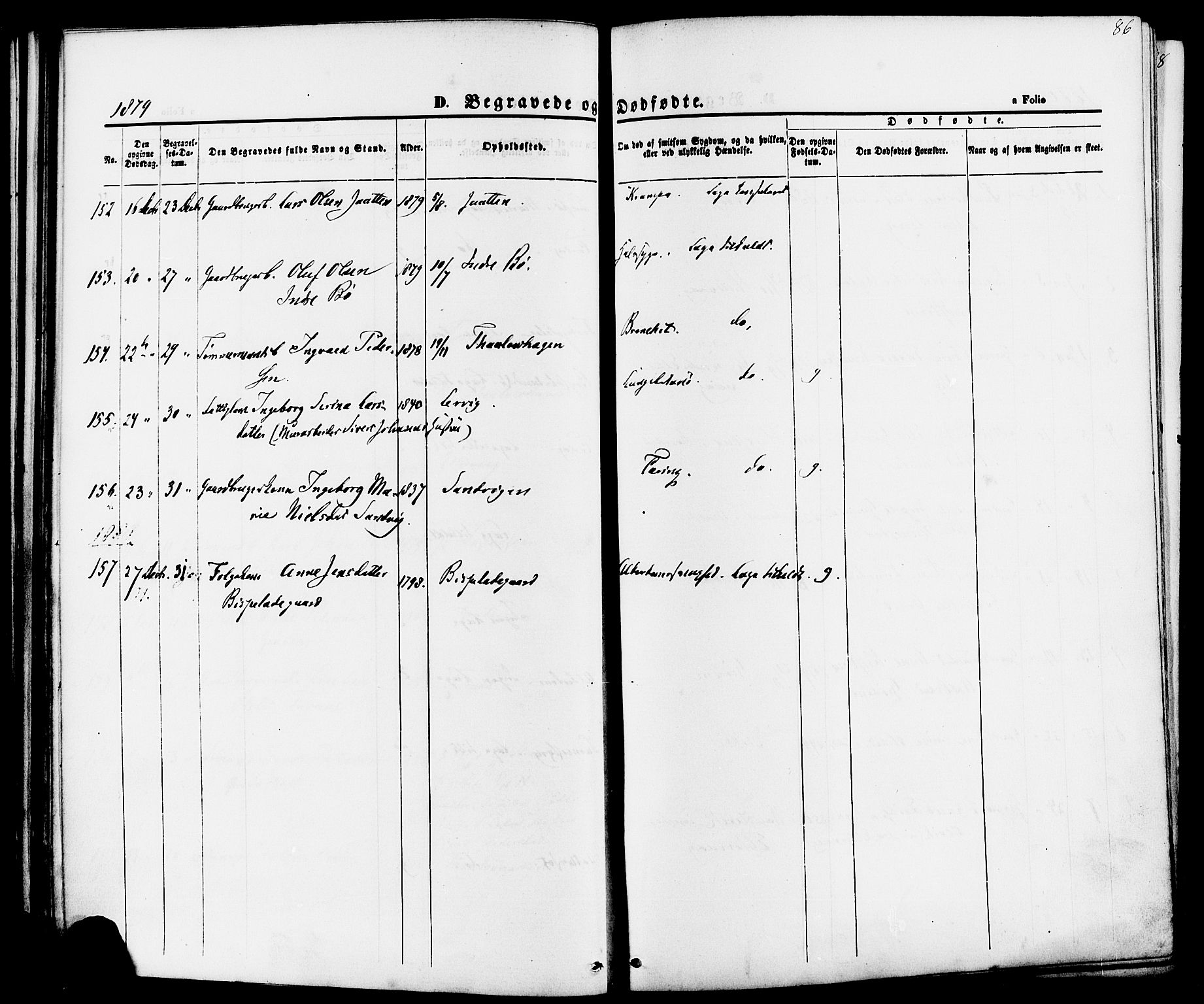 Hetland sokneprestkontor, SAST/A-101826/30/30BA/L0006: Parish register (official) no. A 6, 1869-1884, p. 86