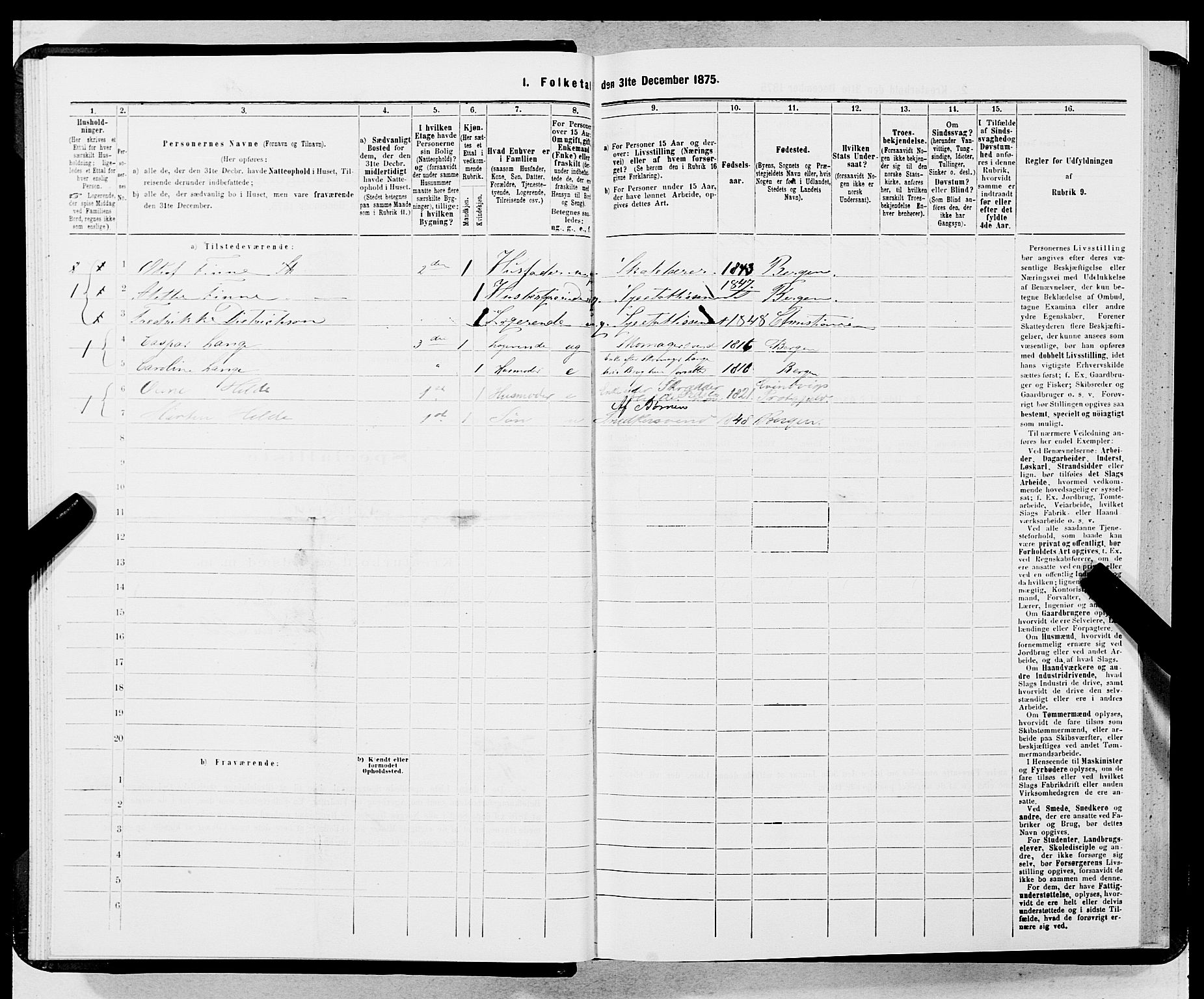 SAB, 1875 census for 1301 Bergen, 1875, p. 3337