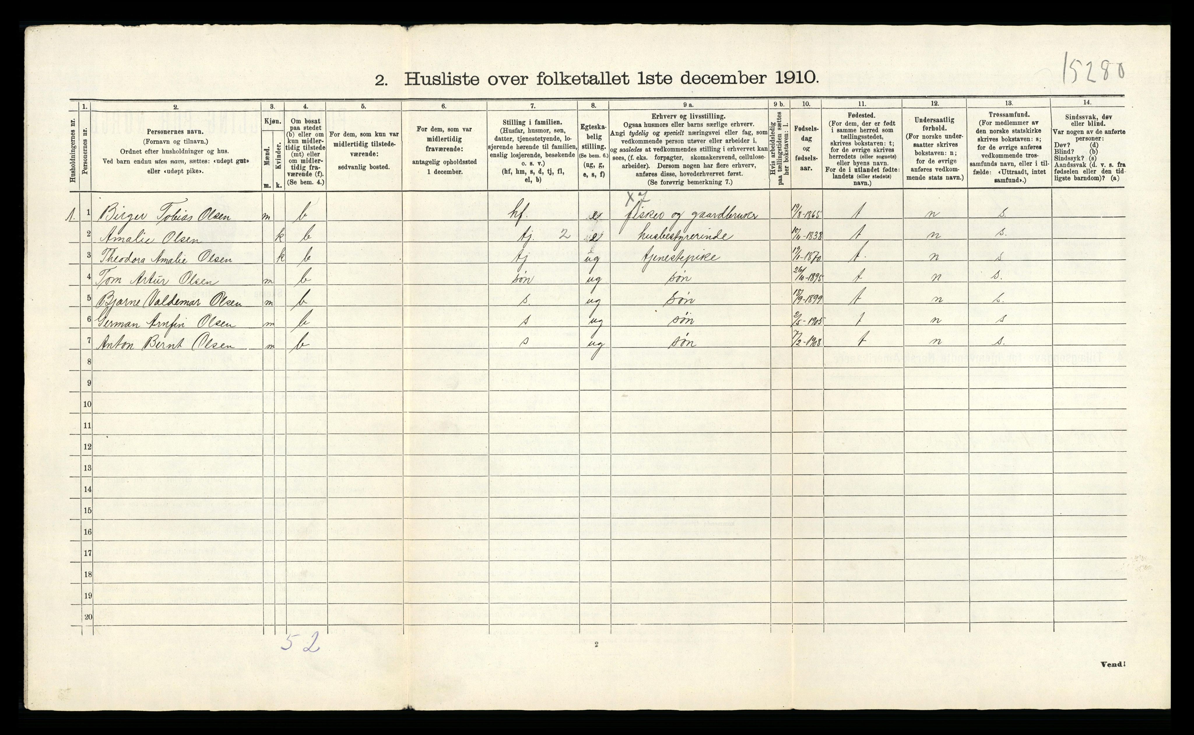 RA, 1910 census for Halse og Harkmark, 1910, p. 59