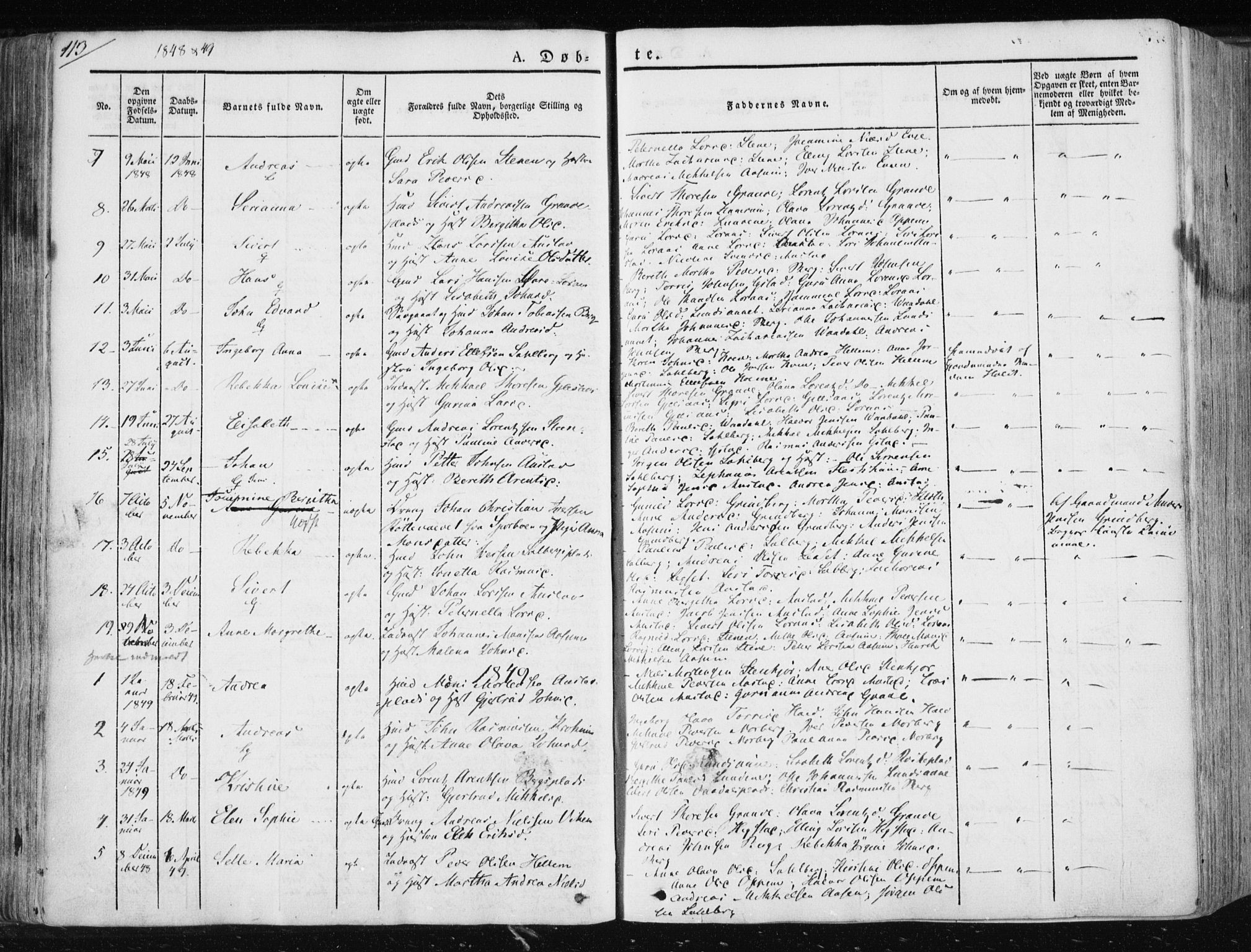 Ministerialprotokoller, klokkerbøker og fødselsregistre - Nord-Trøndelag, SAT/A-1458/730/L0280: Parish register (official) no. 730A07 /2, 1840-1854, p. 113