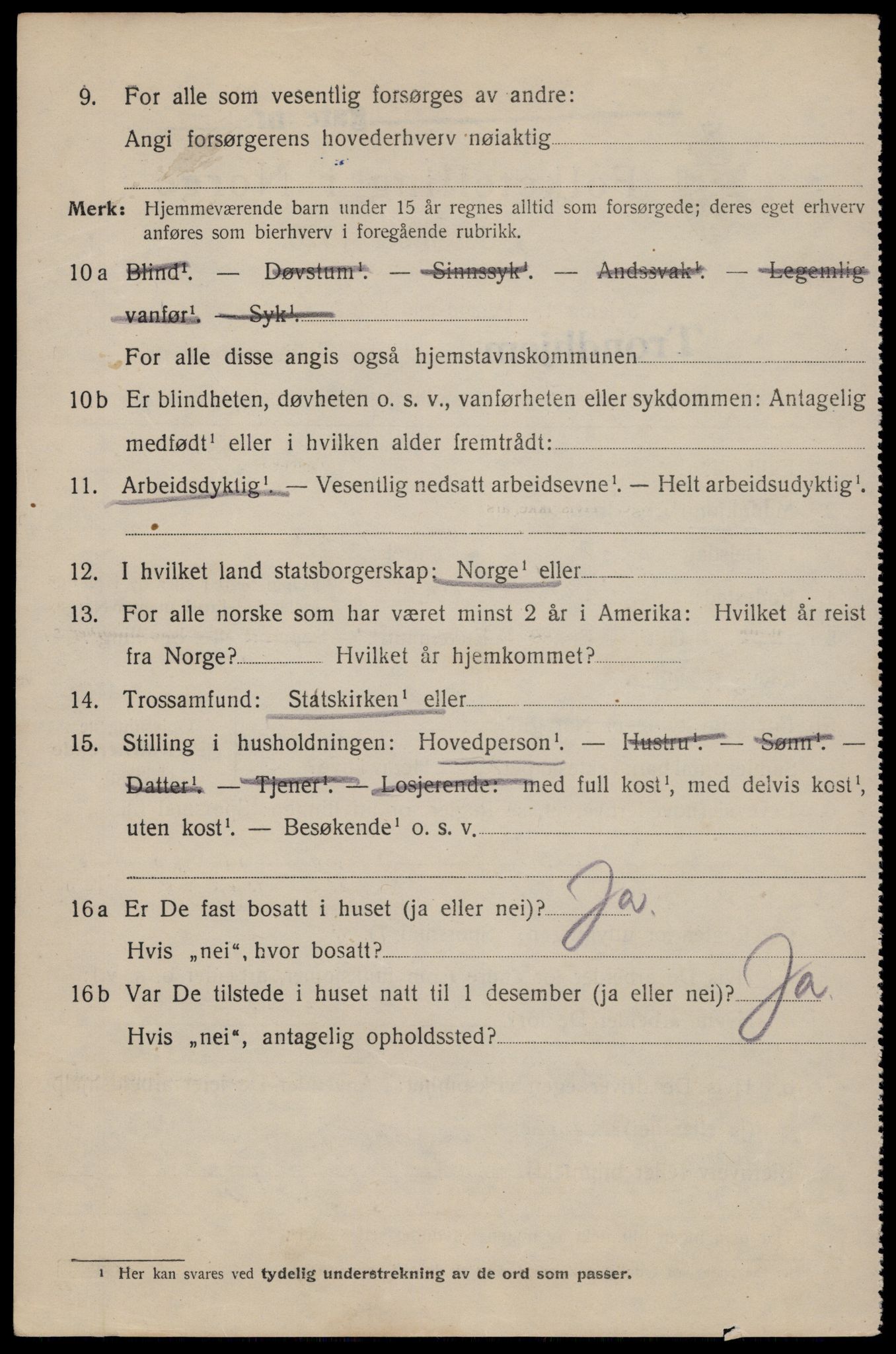 SAT, 1920 census for Trondheim, 1920, p. 143781