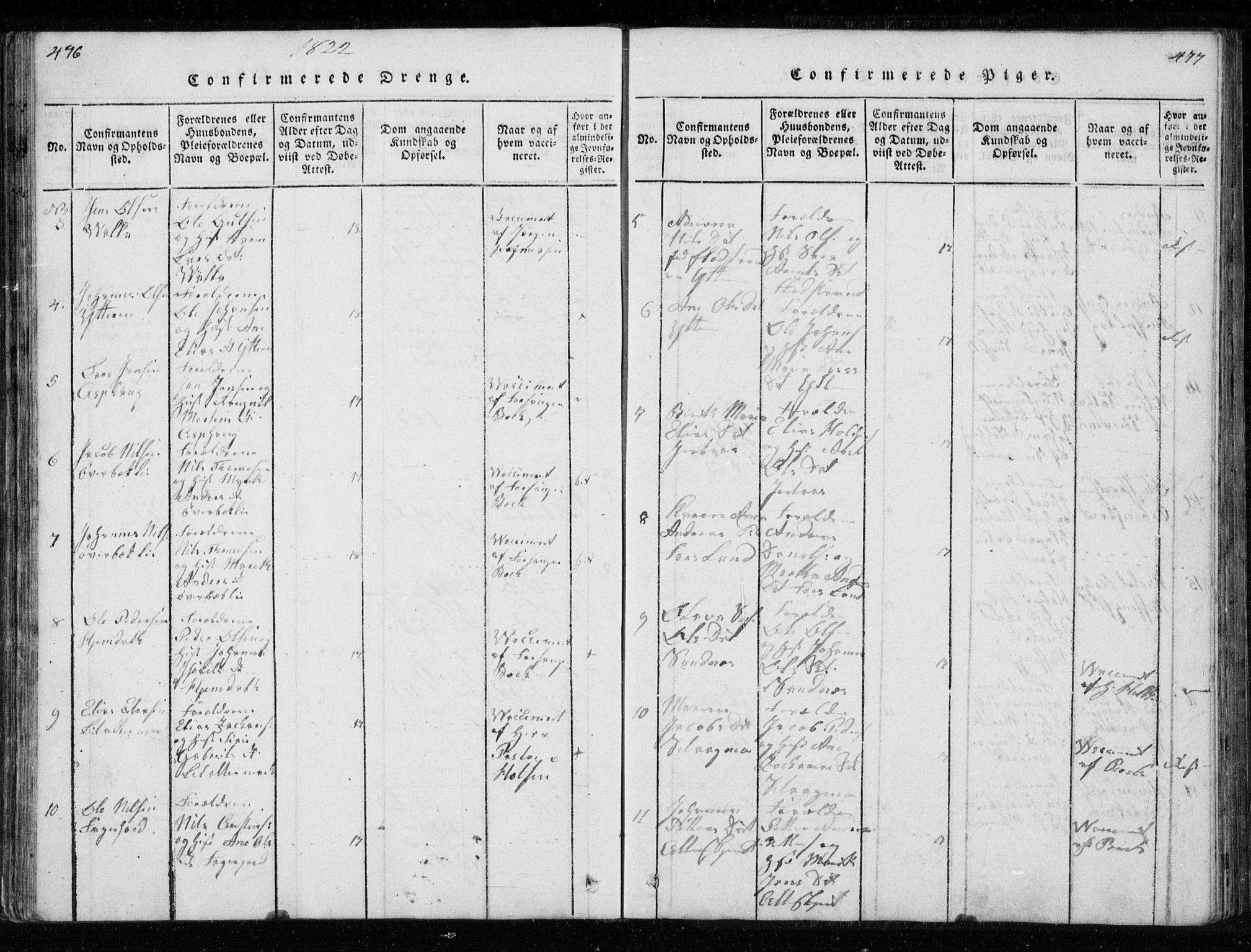 Ministerialprotokoller, klokkerbøker og fødselsregistre - Nordland, SAT/A-1459/827/L0412: Parish register (copy) no. 827C01, 1820-1841, p. 476-477
