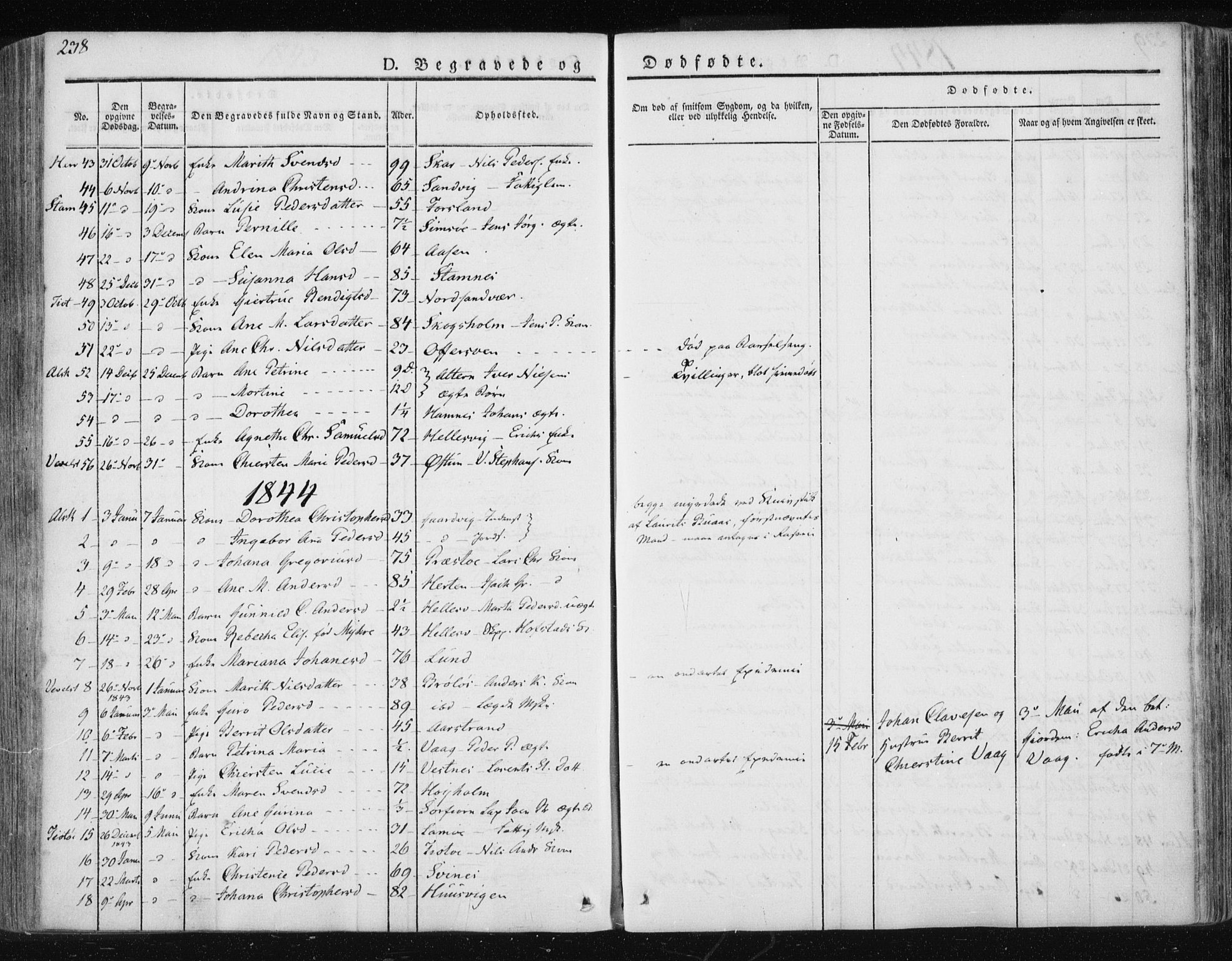Ministerialprotokoller, klokkerbøker og fødselsregistre - Nordland, SAT/A-1459/830/L0447: Parish register (official) no. 830A11, 1831-1854, p. 238