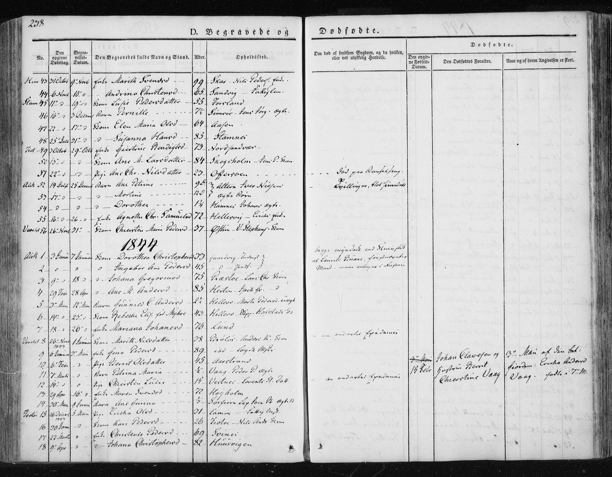 Ministerialprotokoller, klokkerbøker og fødselsregistre - Nordland, AV/SAT-A-1459/830/L0447: Parish register (official) no. 830A11, 1831-1854, p. 238