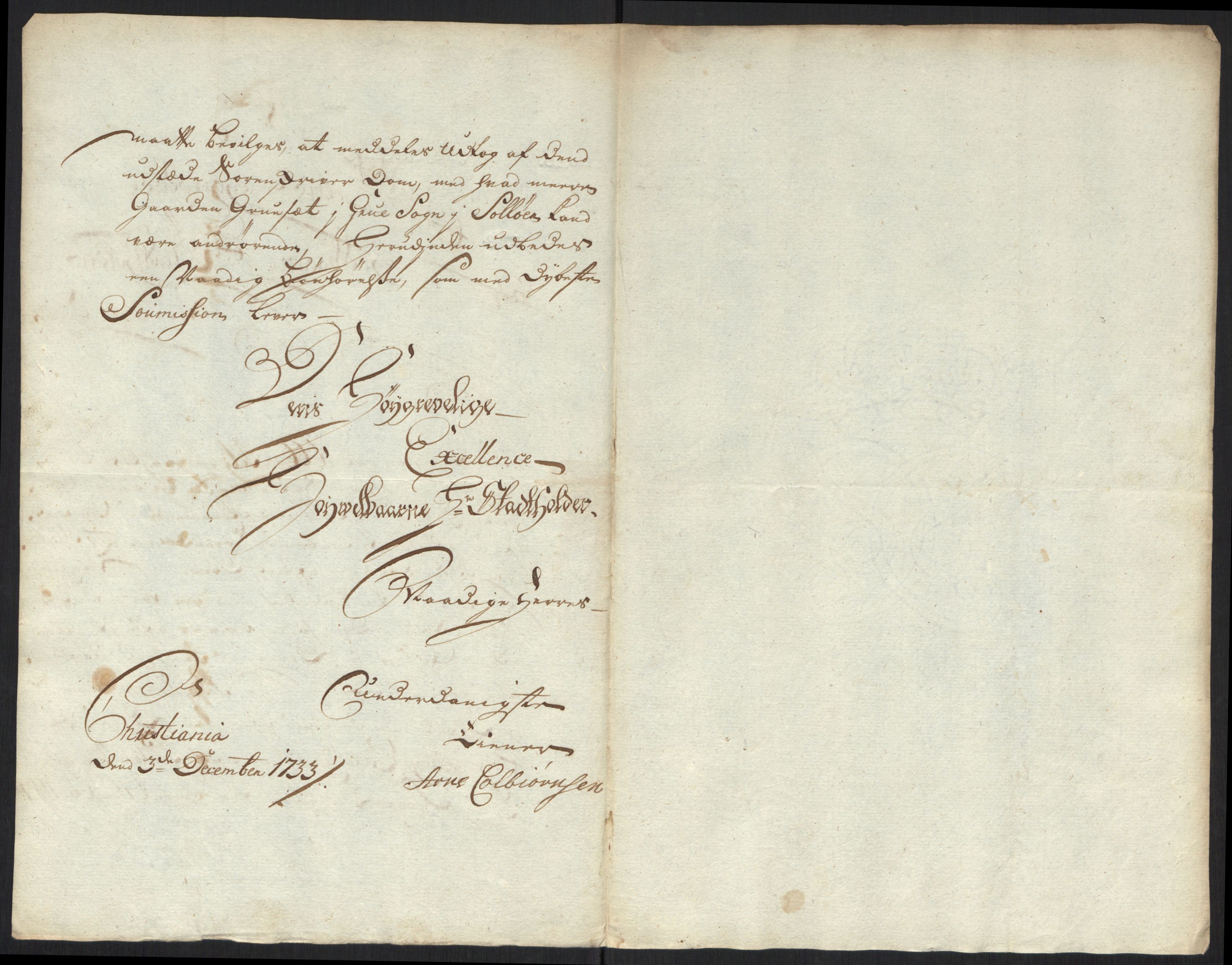 Stattholderembetet 1572-1771, AV/RA-EA-2870/Ef/L0107: Brev fra embetsmenn og andre, 1733-1734, p. 150