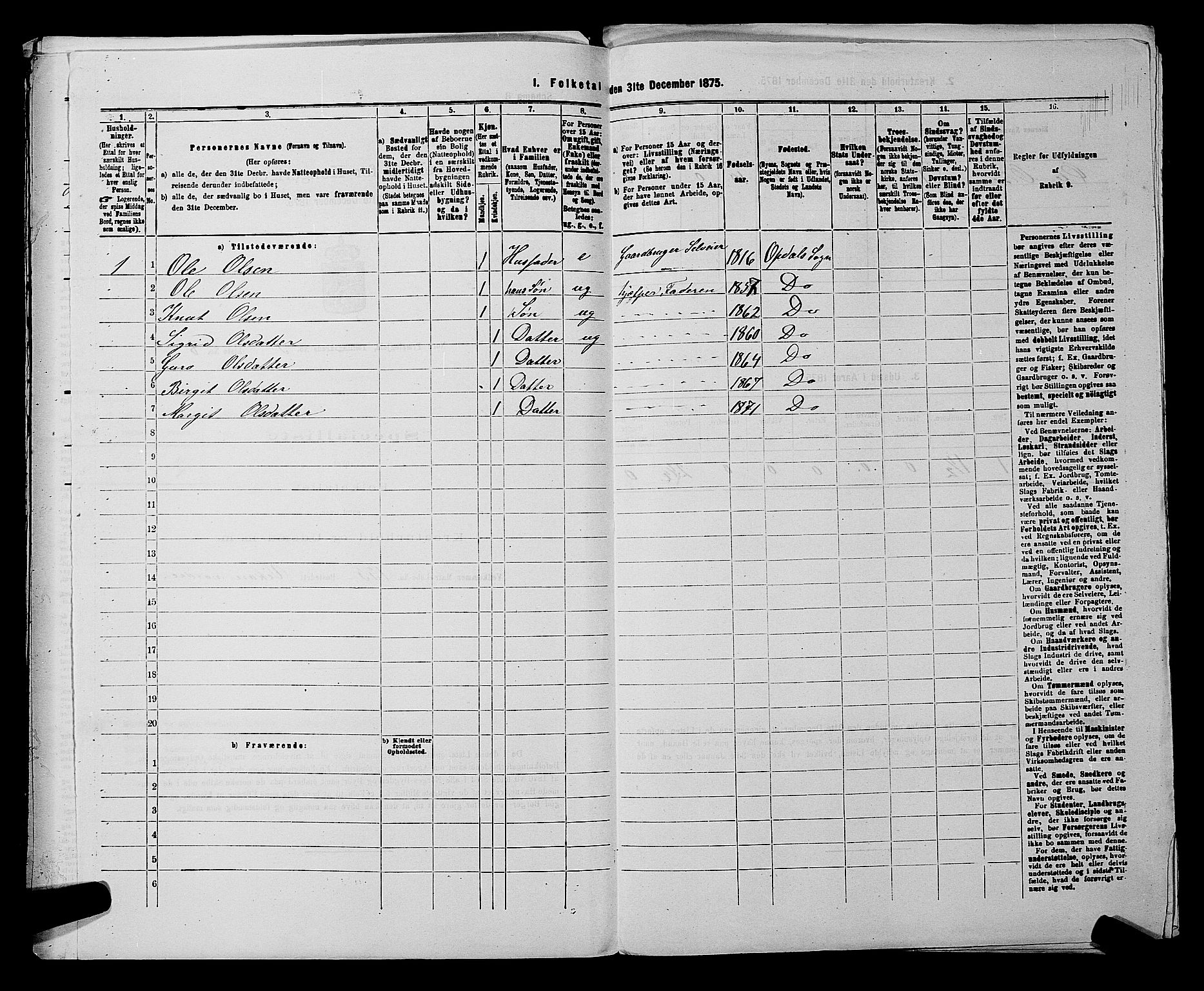SAKO, 1875 census for 0633P Nore, 1875, p. 652