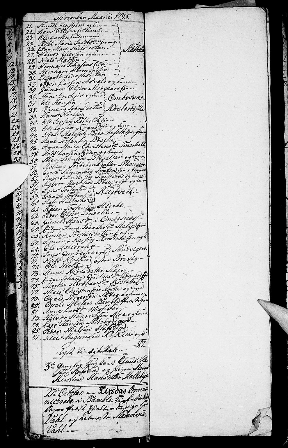 Bamble kirkebøker, AV/SAKO-A-253/G/Ga/L0002: Parish register (copy) no. I 2, 1794-1800