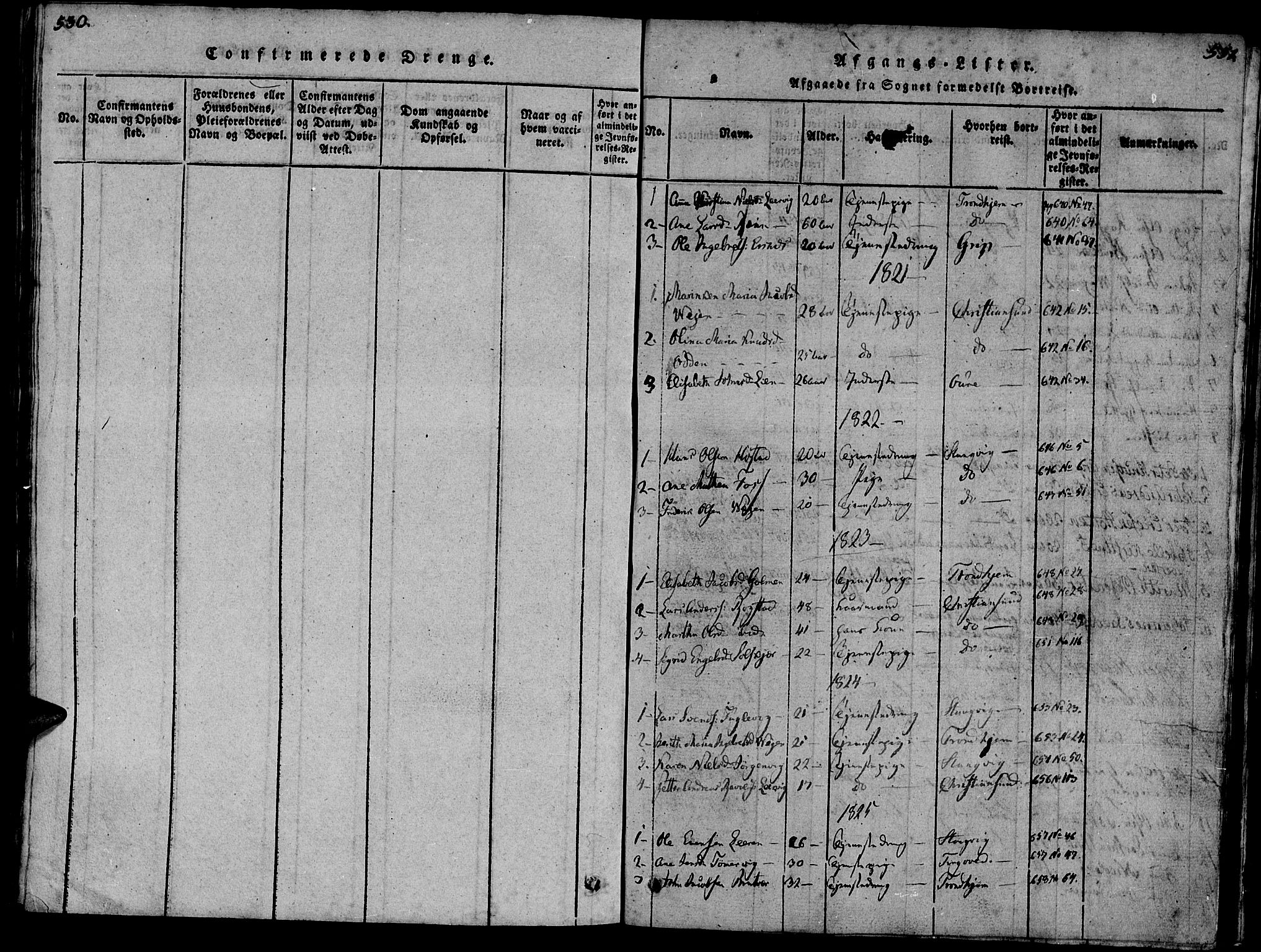 Ministerialprotokoller, klokkerbøker og fødselsregistre - Møre og Romsdal, SAT/A-1454/581/L0933: Parish register (official) no. 581A03 /1, 1819-1836, p. 530-551