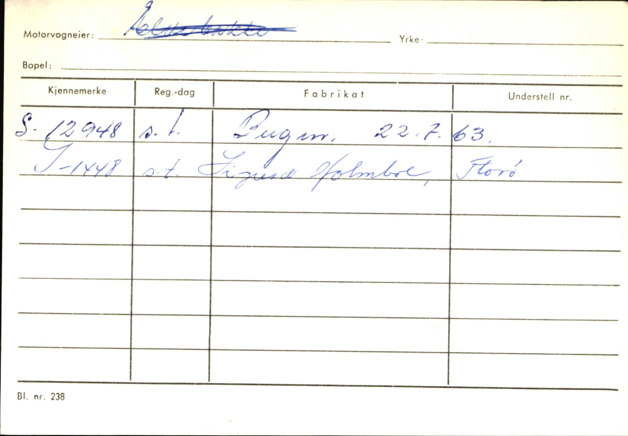 Statens vegvesen, Sogn og Fjordane vegkontor, SAB/A-5301/4/F/L0144: Registerkort Vågsøy A-R, 1945-1975, p. 452