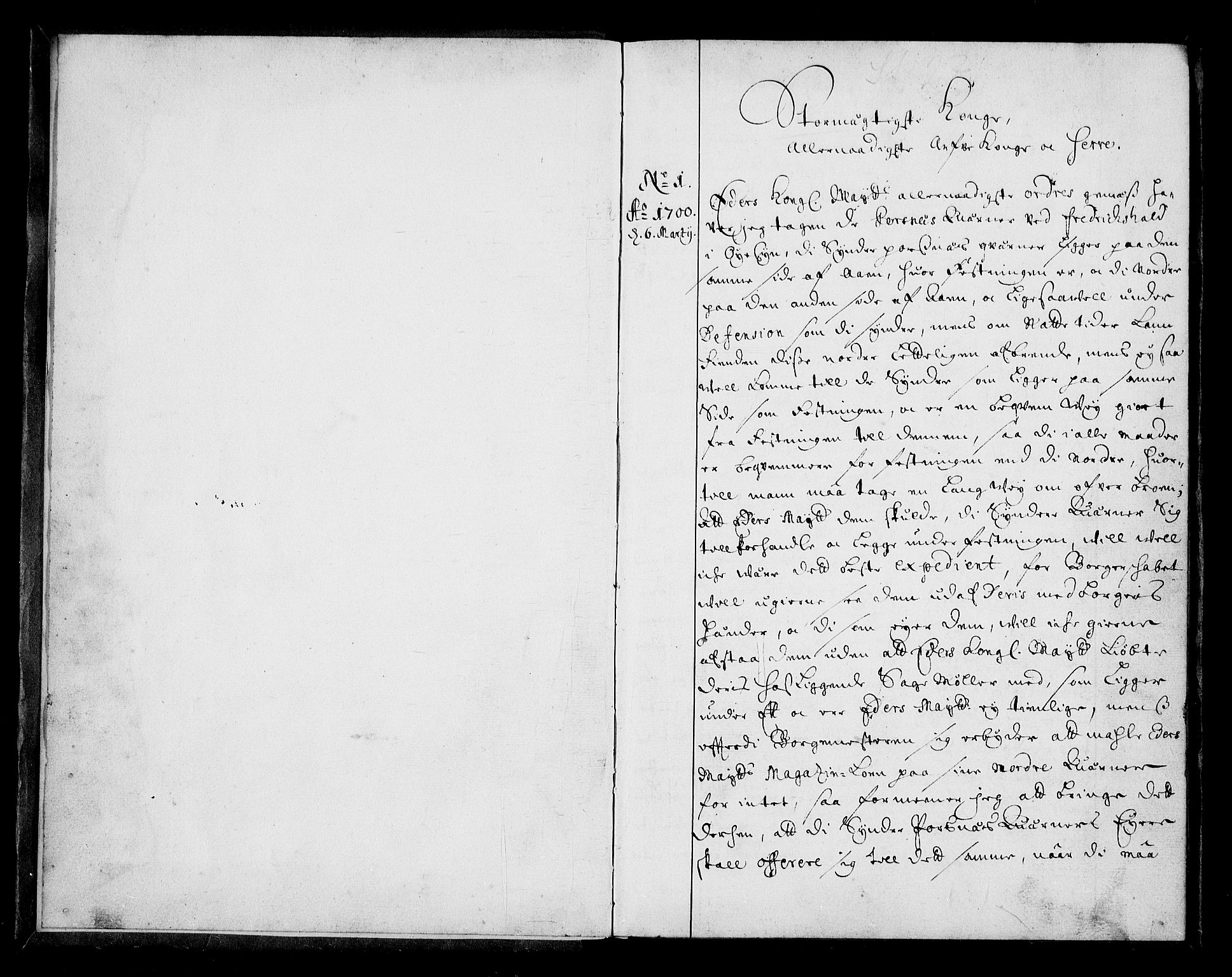Stattholderembetet 1572-1771, AV/RA-EA-2870/Bc/L0005: Visestattholder Gabels relasjonsprotokoll, 1700