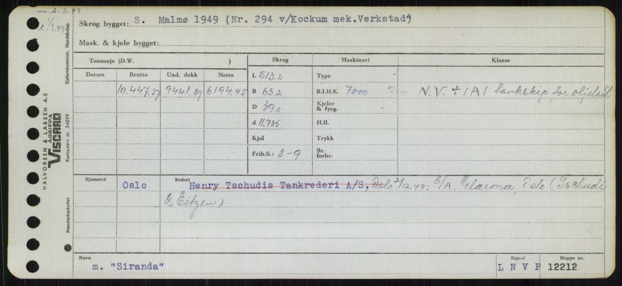 Sjøfartsdirektoratet med forløpere, Skipsmålingen, RA/S-1627/H/Hb/L0004: Fartøy, O-S, p. 331