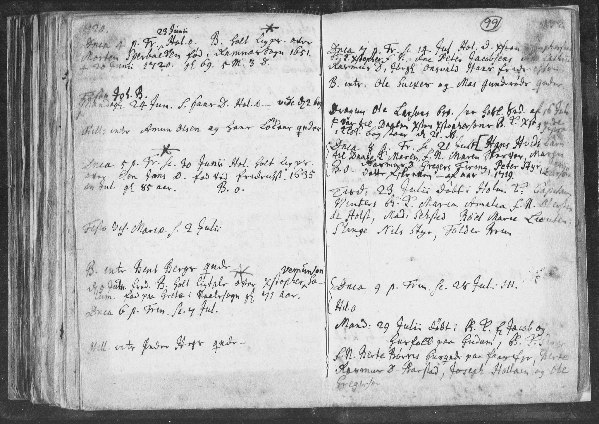 Botne kirkebøker, AV/SAKO-A-340/F/Fa/L0001b: Parish register (official) no. I 1B, 1707-1722, p. 99