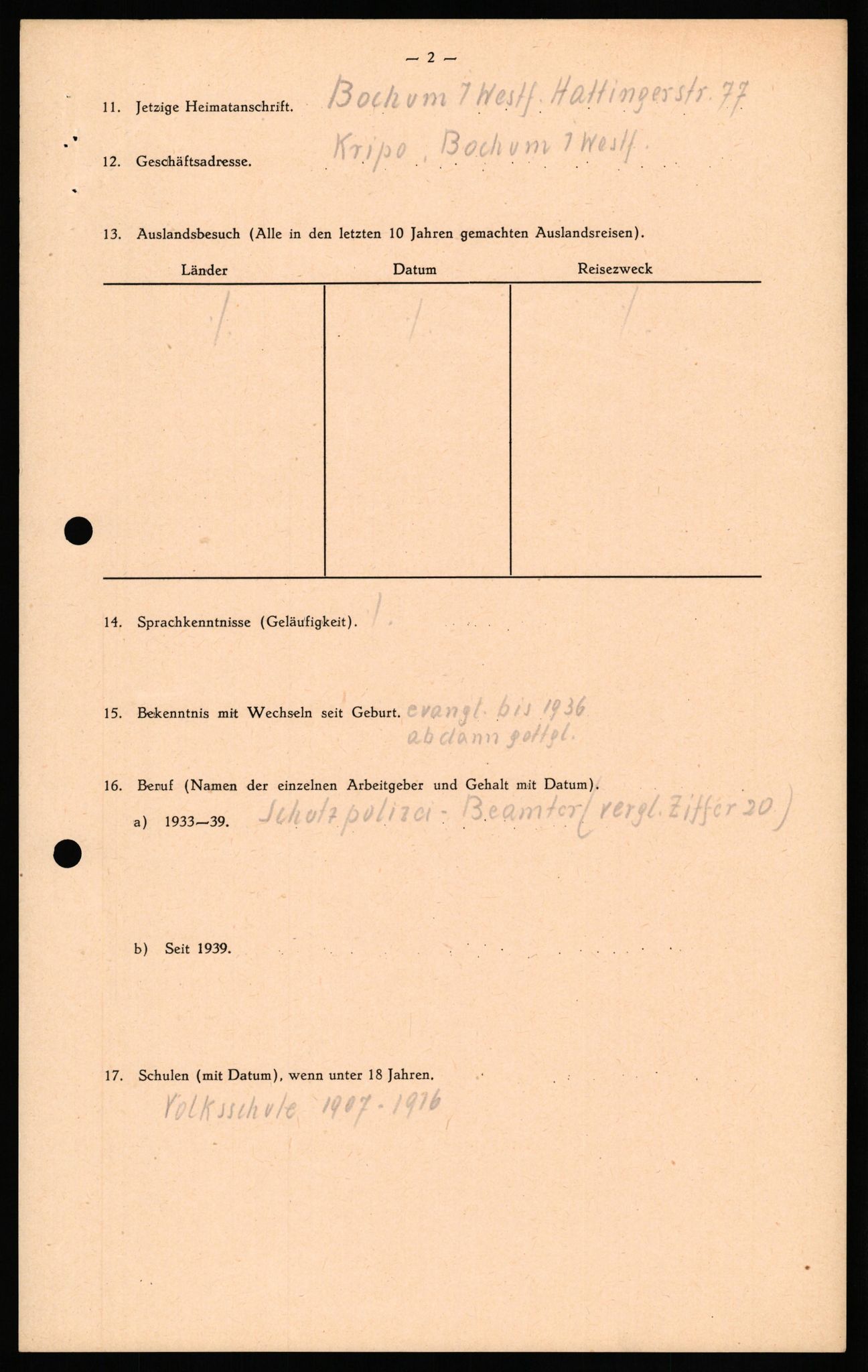 Forsvaret, Forsvarets overkommando II, AV/RA-RAFA-3915/D/Db/L0036: CI Questionaires. Tyske okkupasjonsstyrker i Norge. Tyskere., 1945-1946, p. 446