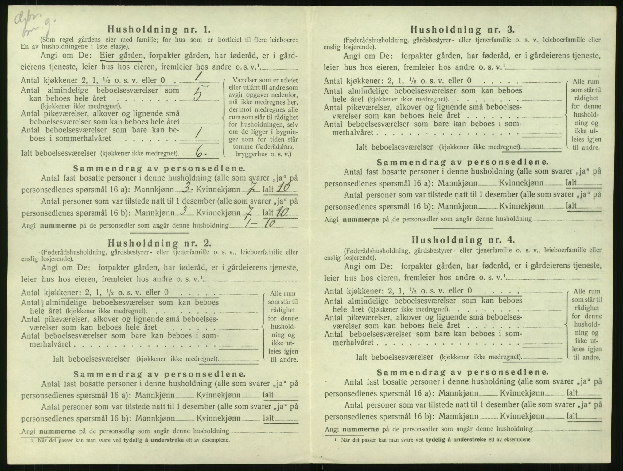 SAT, 1920 census for Vigra, 1920, p. 205