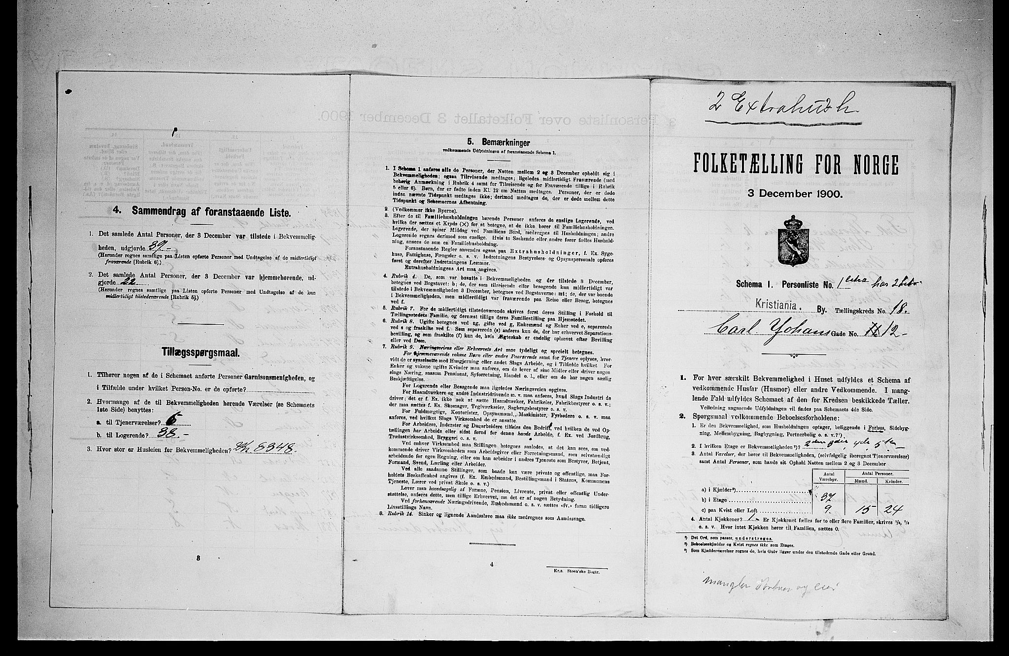 SAO, 1900 census for Kristiania, 1900, p. 11383