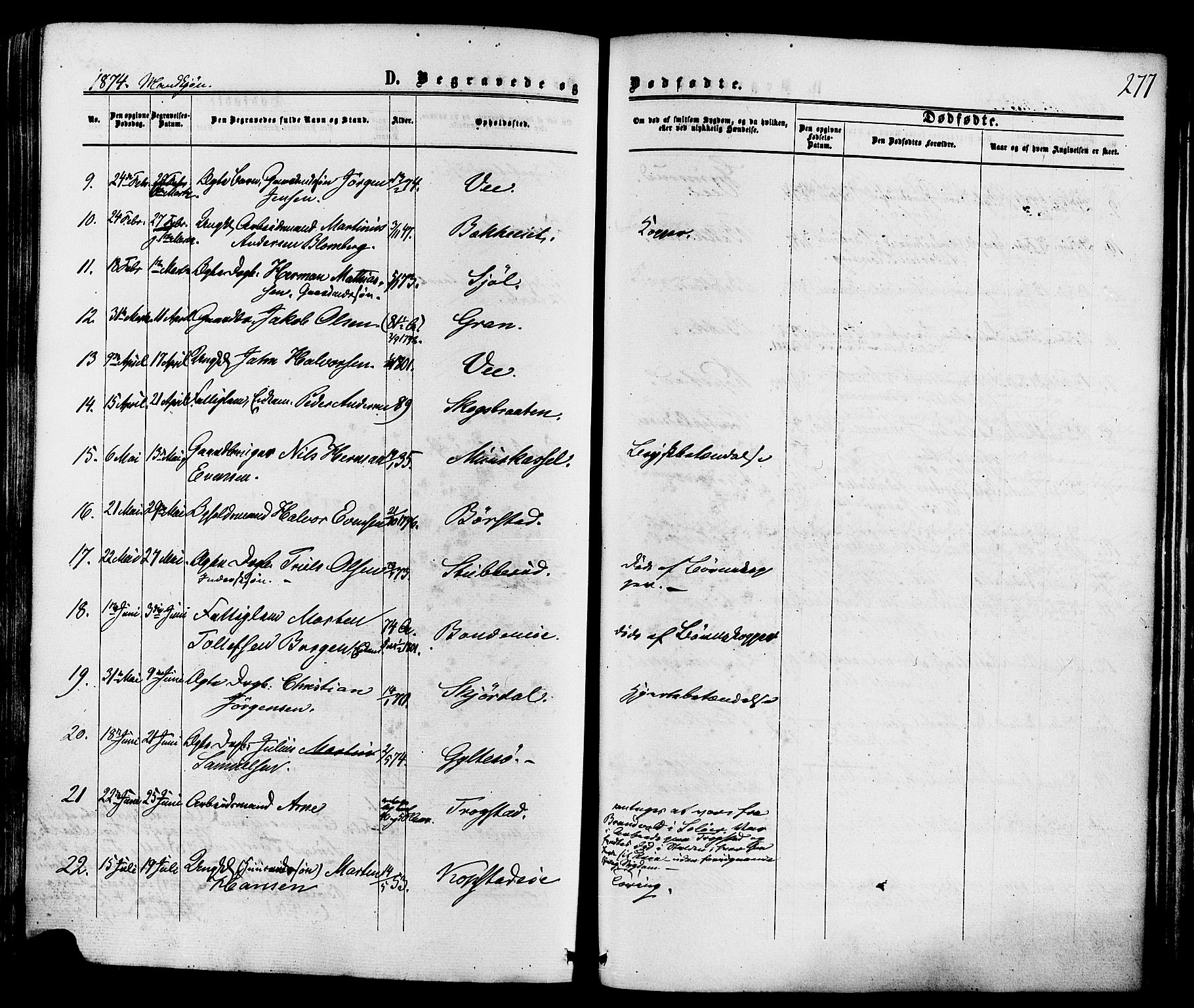 Sande Kirkebøker, SAKO/A-53/F/Fa/L0005: Parish register (official) no. 5, 1865-1877, p. 277