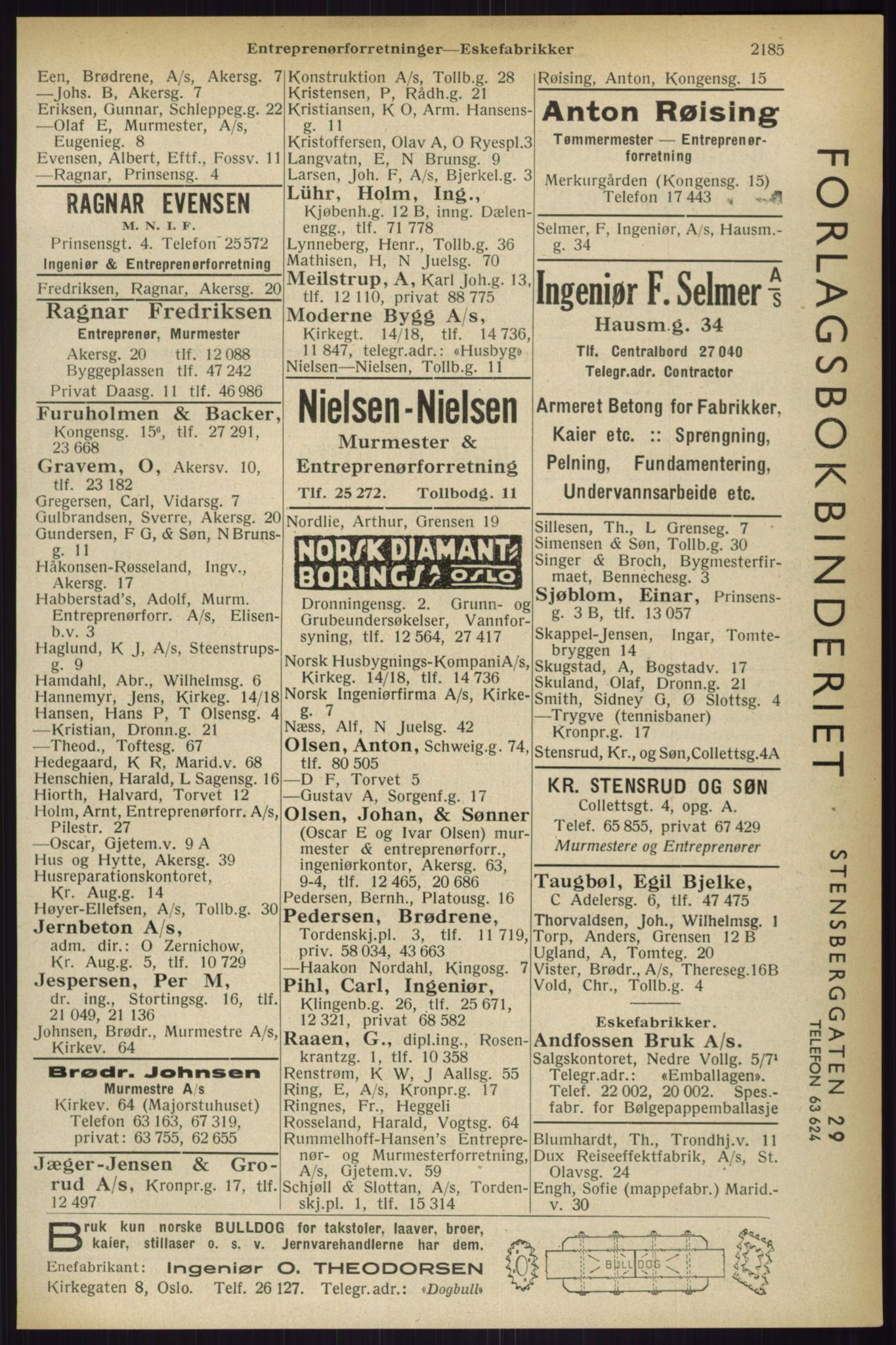Kristiania/Oslo adressebok, PUBL/-, 1933, p. 2185