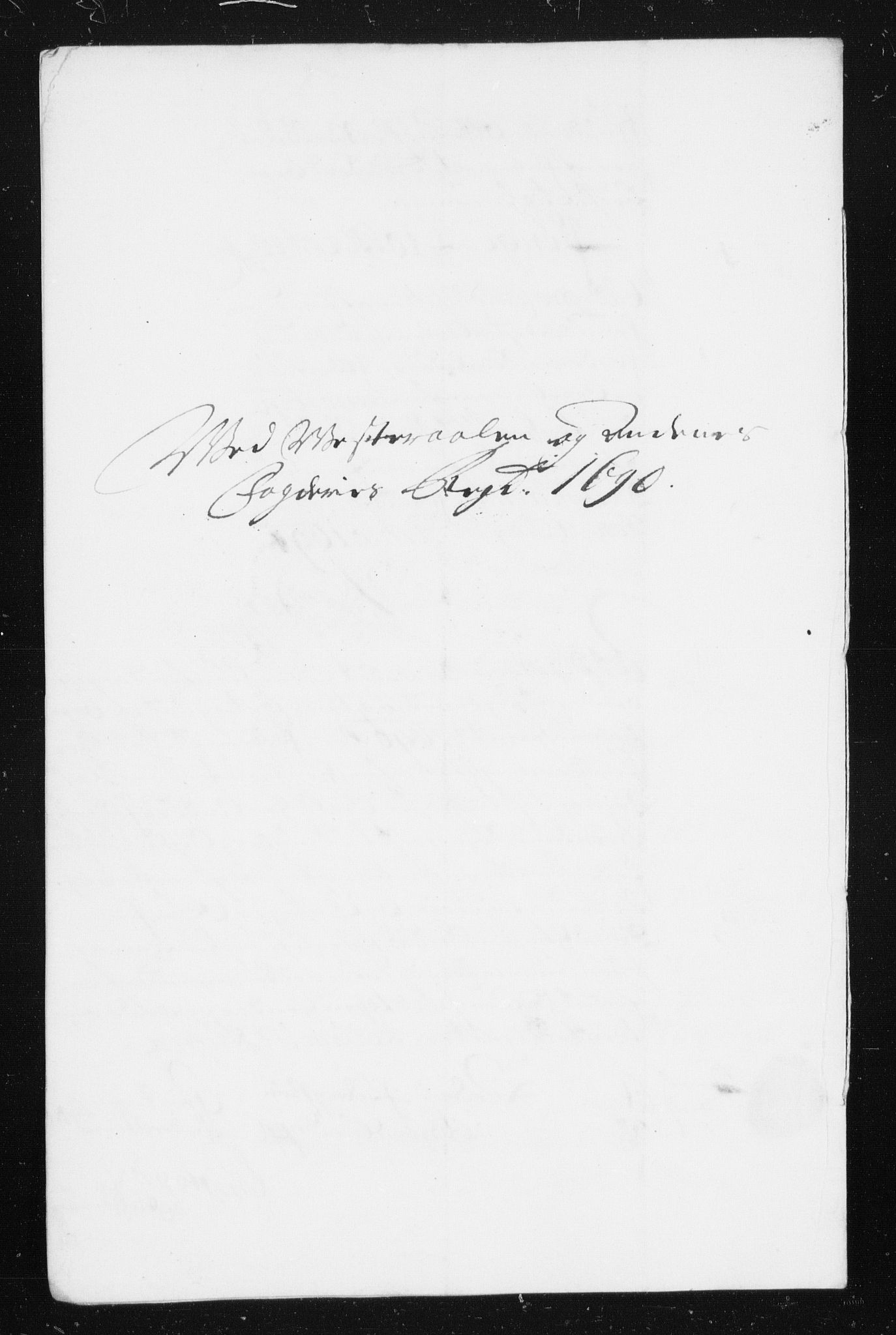 Rentekammeret inntil 1814, Reviderte regnskaper, Stiftamtstueregnskaper, Trondheim stiftamt og Nordland amt, AV/RA-EA-6044/R/Rh/L0015: Nordland amt, 1690