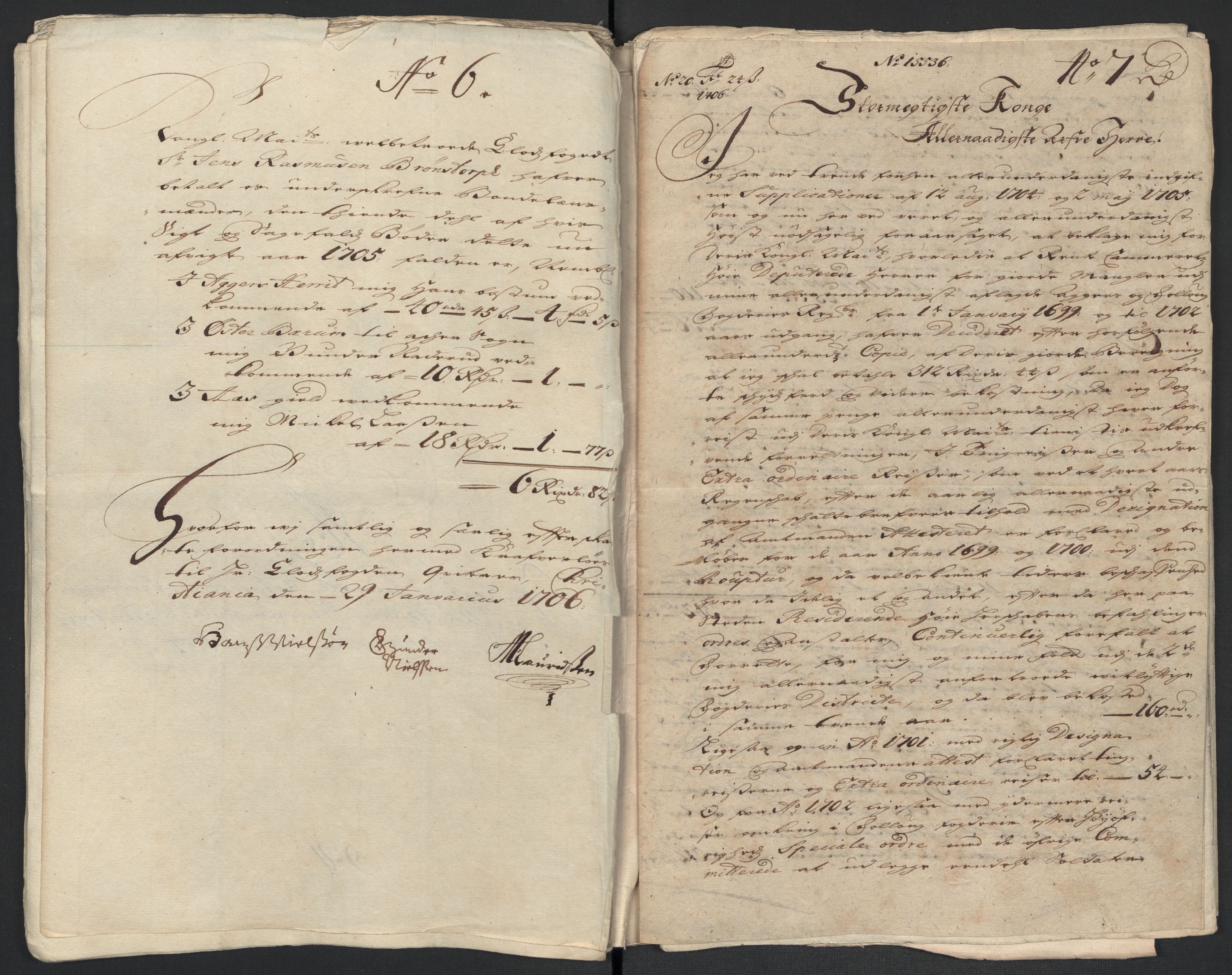 Rentekammeret inntil 1814, Reviderte regnskaper, Fogderegnskap, RA/EA-4092/R10/L0446: Fogderegnskap Aker og Follo, 1705-1706, p. 333